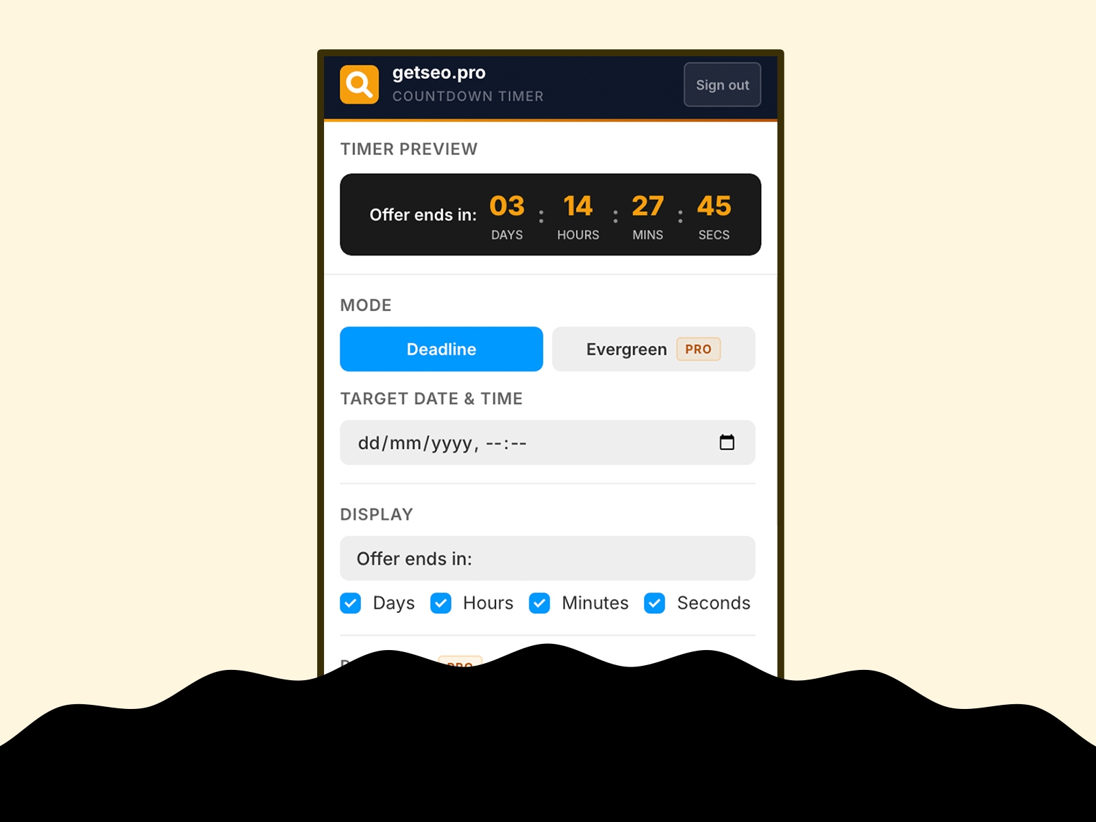 Thumbnail 2 for Countdown Timer by getseo.pro, a Framer Marketplace template by getseo.pro _.