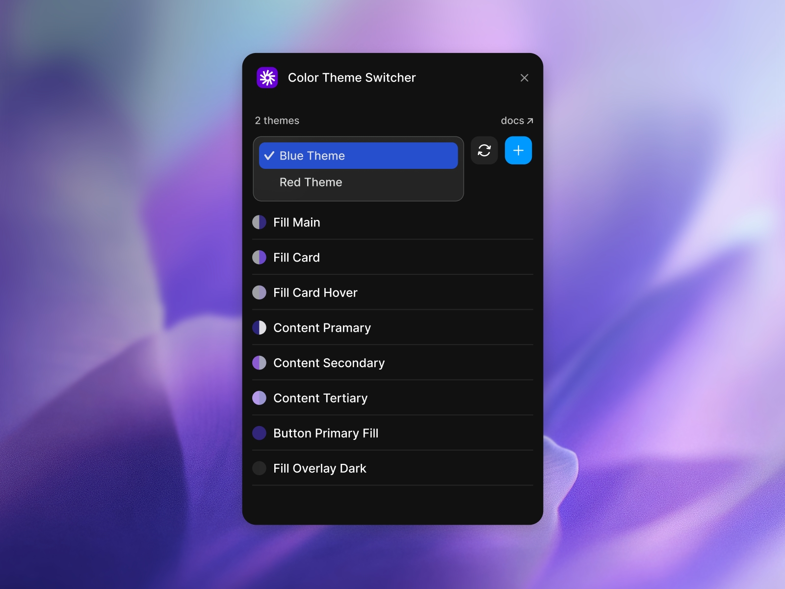 Screenshot 1 for Color Theme Switcher, a Framer Marketplace plugin by Pavel Shu.