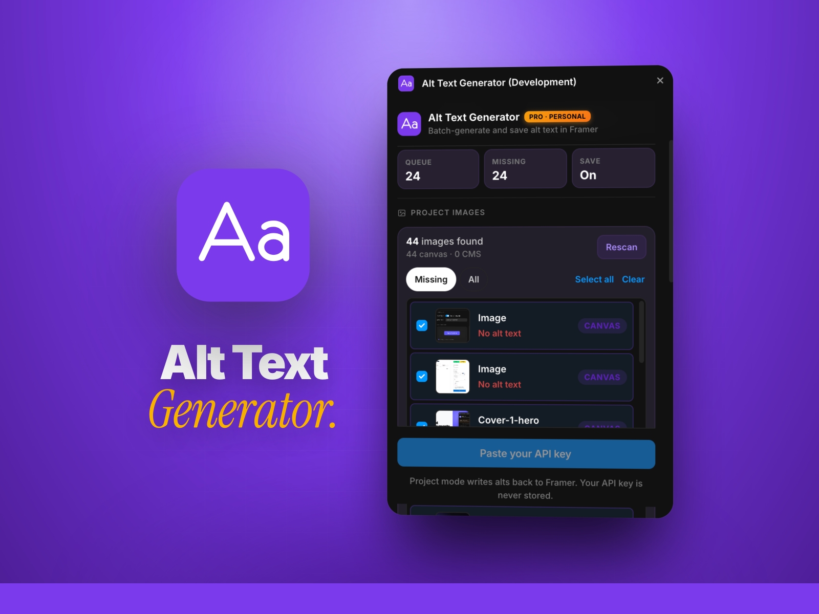 Thumbnail 1 for AltSmith, a Framer Marketplace template by Khushal Dewra (KDX Studios).