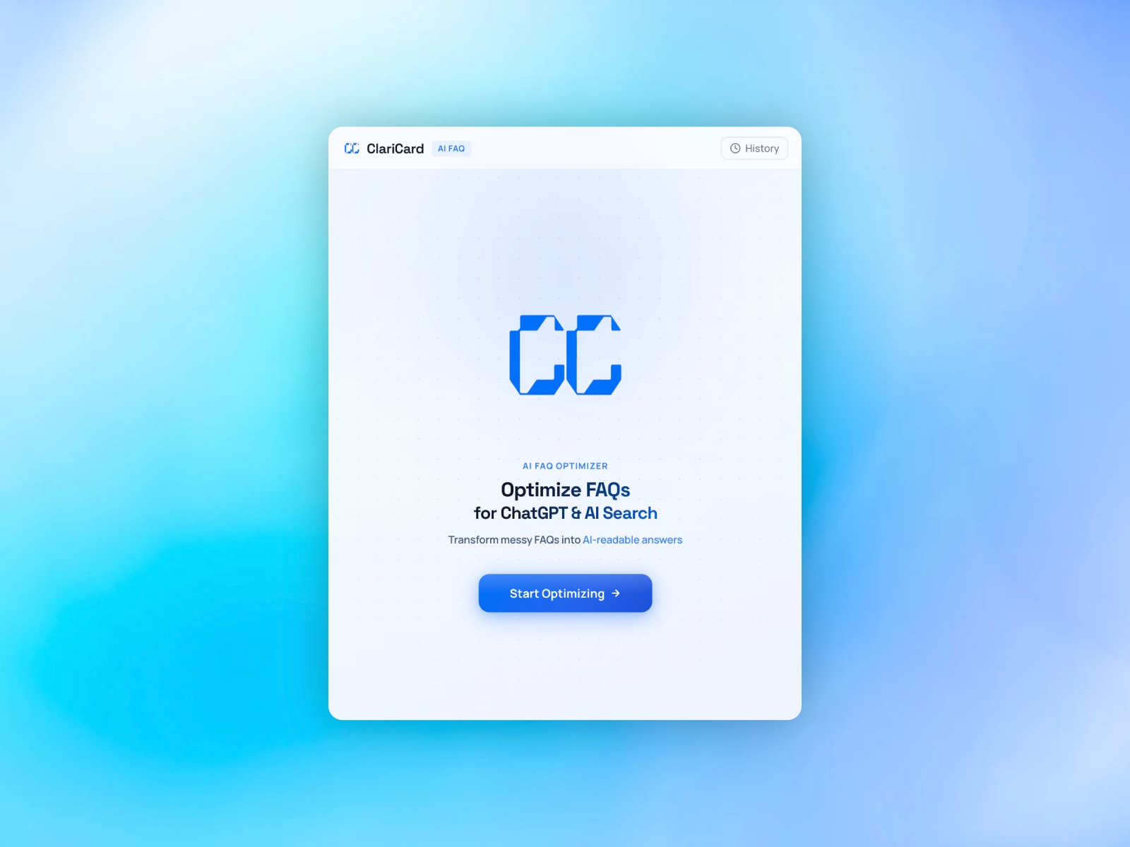 Thumbnail 1 for Claricard — AI FAQ Optimizer, a Framer Marketplace template by EasySpark.