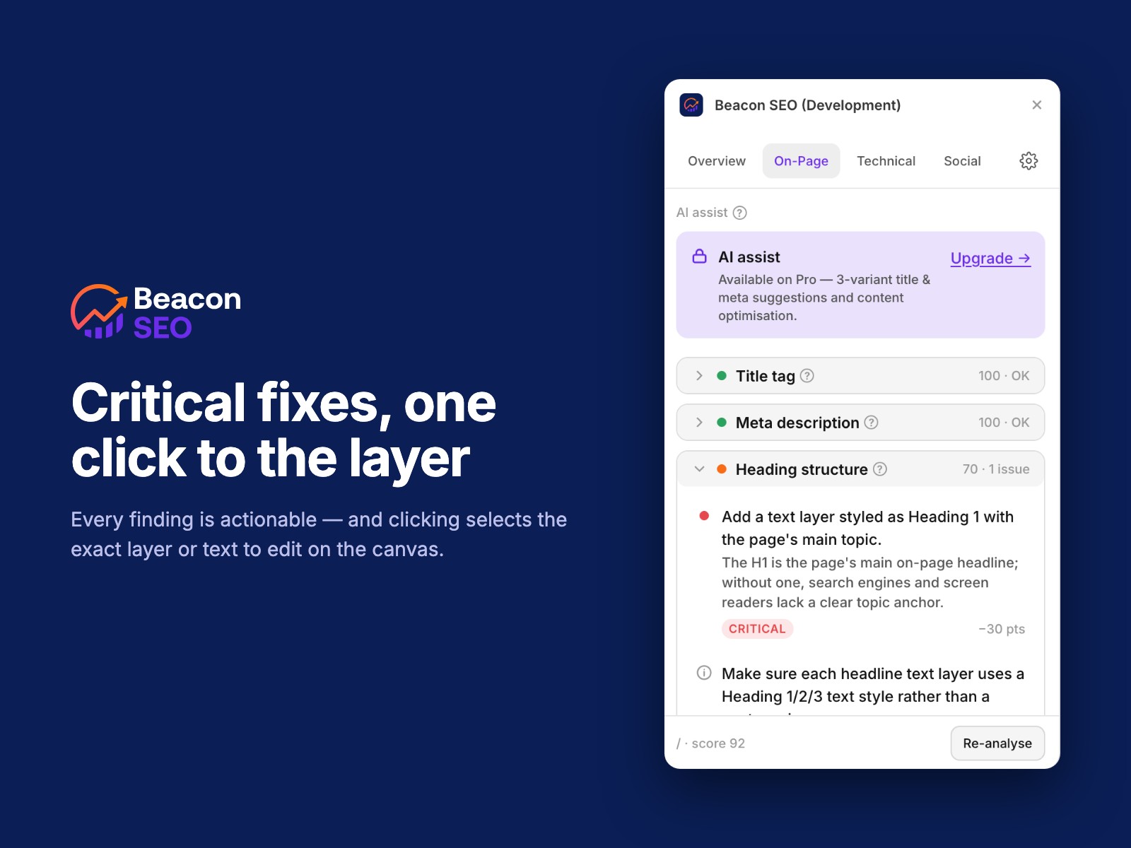 Screenshot 3 for Beacon SEO, a Framer Marketplace plugin by Khakan Hayder.