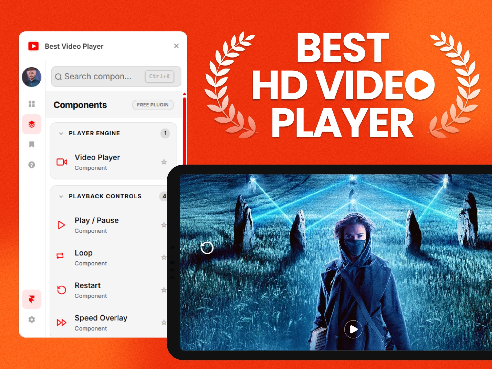 Thumbnail 1 for Best Video Player, a Framer Marketplace template by Sillyweb.