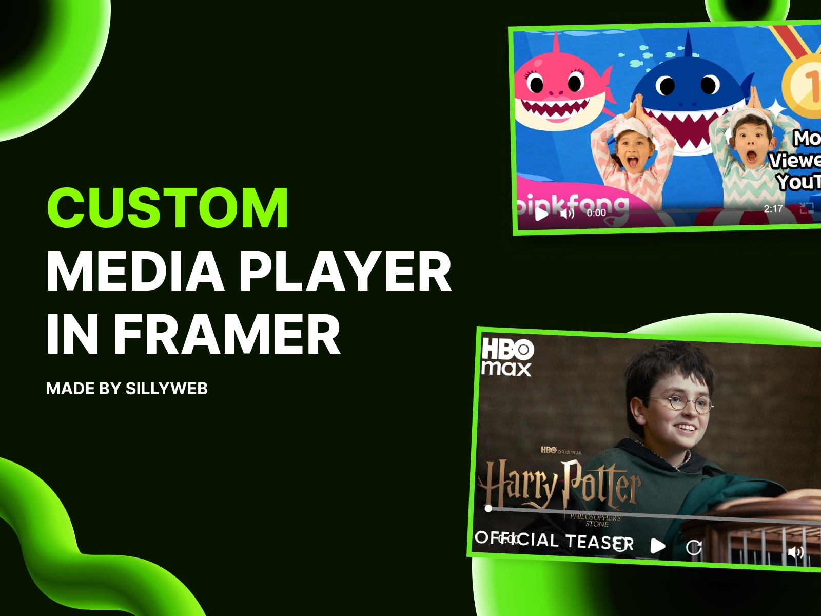 Screenshot 1 for Best Video Player, a Framer Marketplace plugin by Sillyweb.