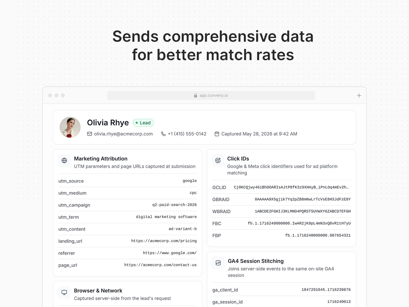 Thumbnail 2 for Converly, a Framer Marketplace template by Converly.
