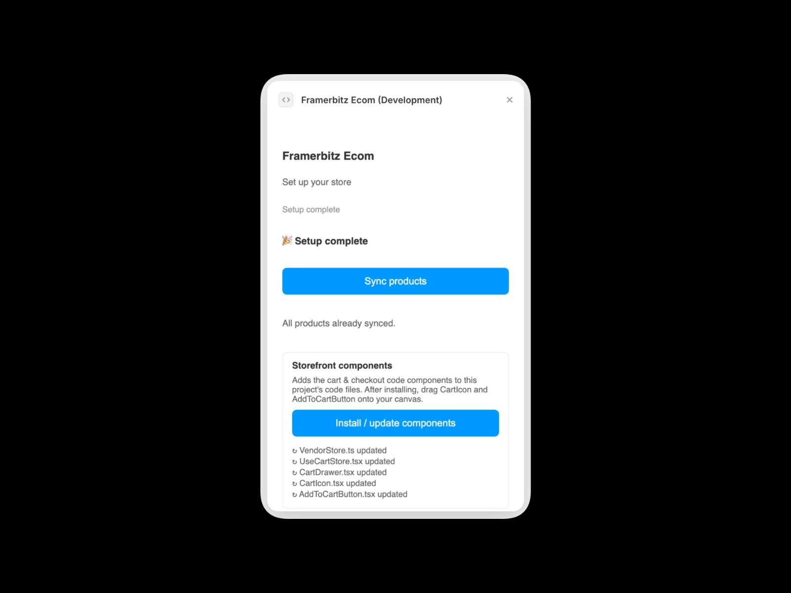 Ecommerce for Framer by Framerbitz