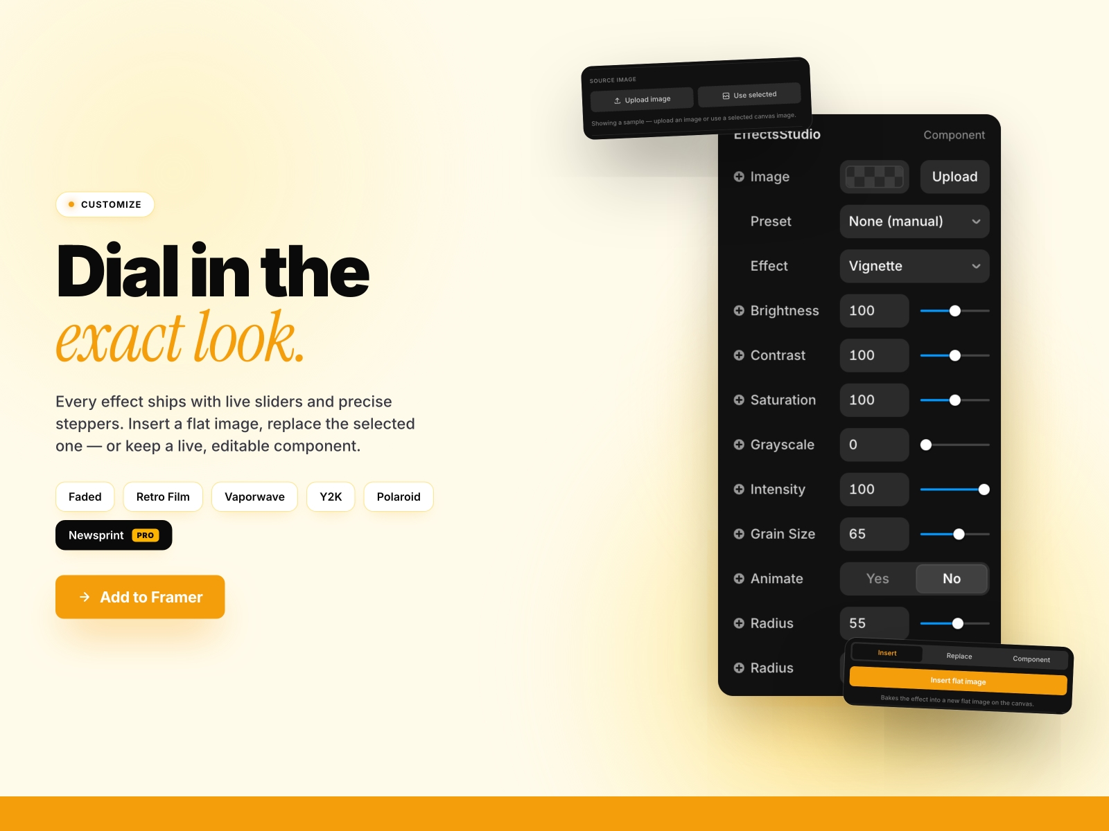 Screenshot 3 for Effects Studio, a Framer Marketplace plugin by Khushal Dewra (KDX Studios).