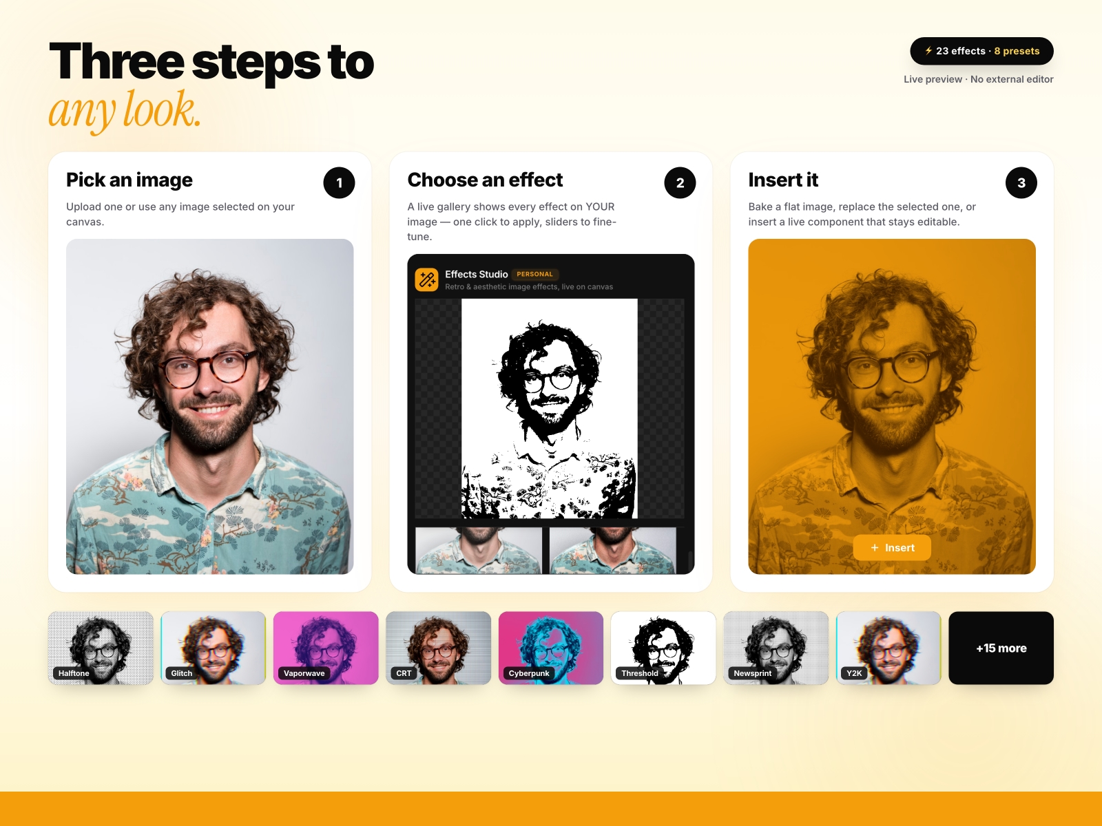 Screenshot 2 for Effects Studio, a Framer Marketplace plugin by Khushal Dewra (KDX Studios).