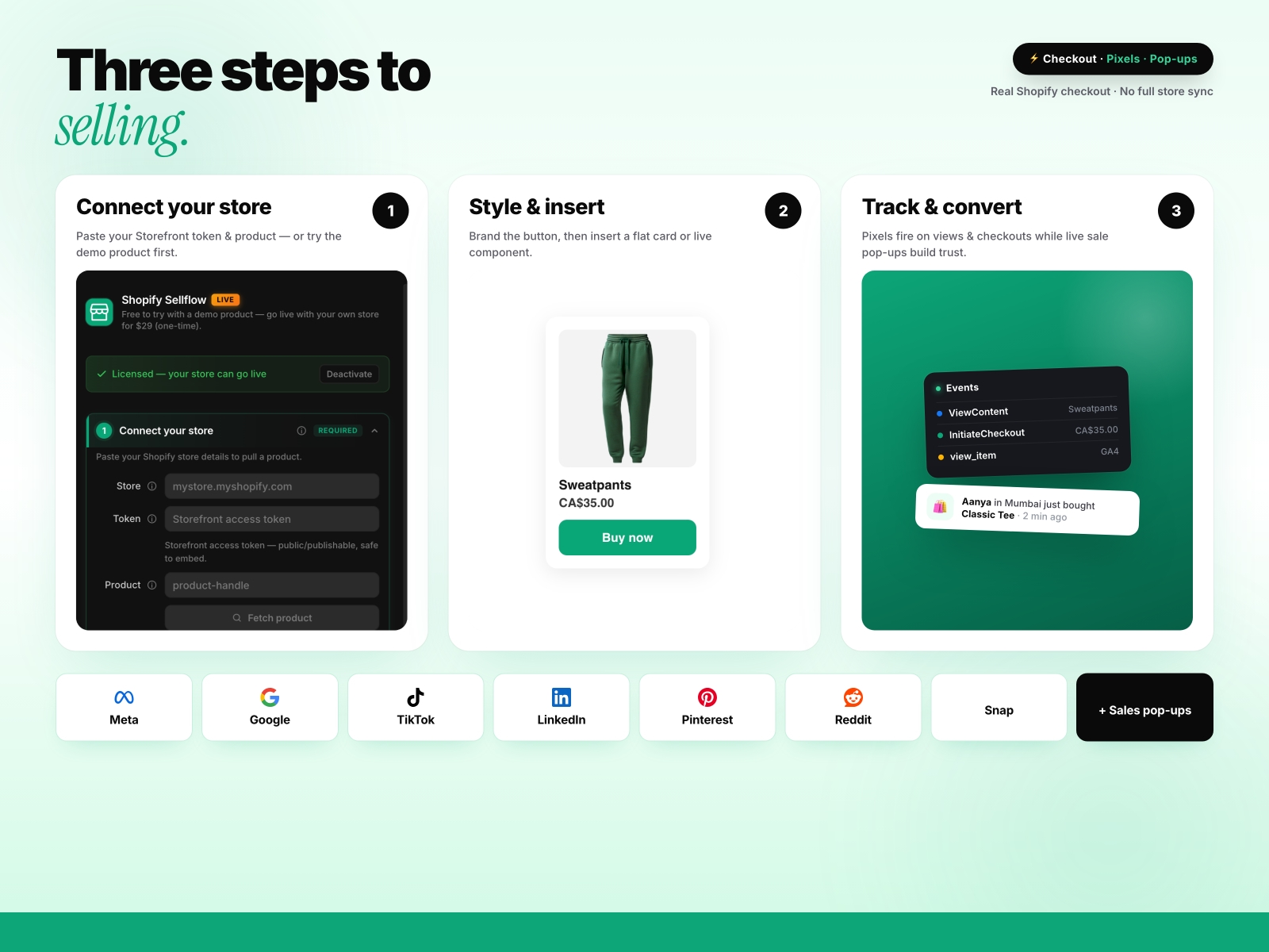 Thumbnail 2 for Shopify Sellflow, a Framer Marketplace template by Khushal Dewra (KDX Studios).