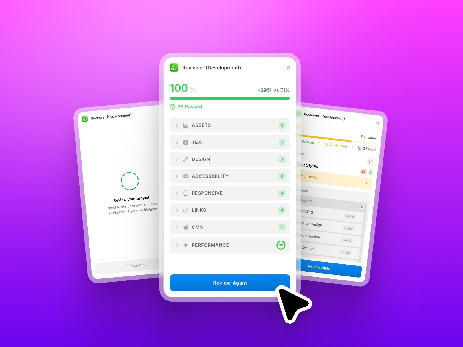 Thumbnail 1 for Reviewer, a Framer Marketplace template by Adheeb.