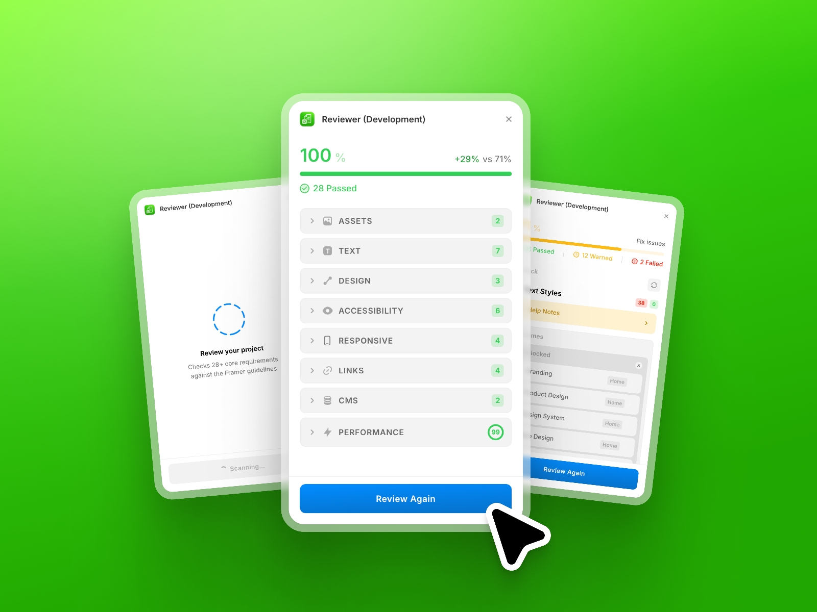 Thumbnail 1 for Reviewer, a Framer Marketplace template by Adheeb.