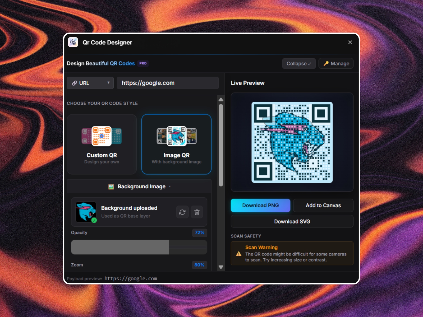 Thumbnail 1 for Qr Code Designer, a Framer Marketplace template by swiftools.