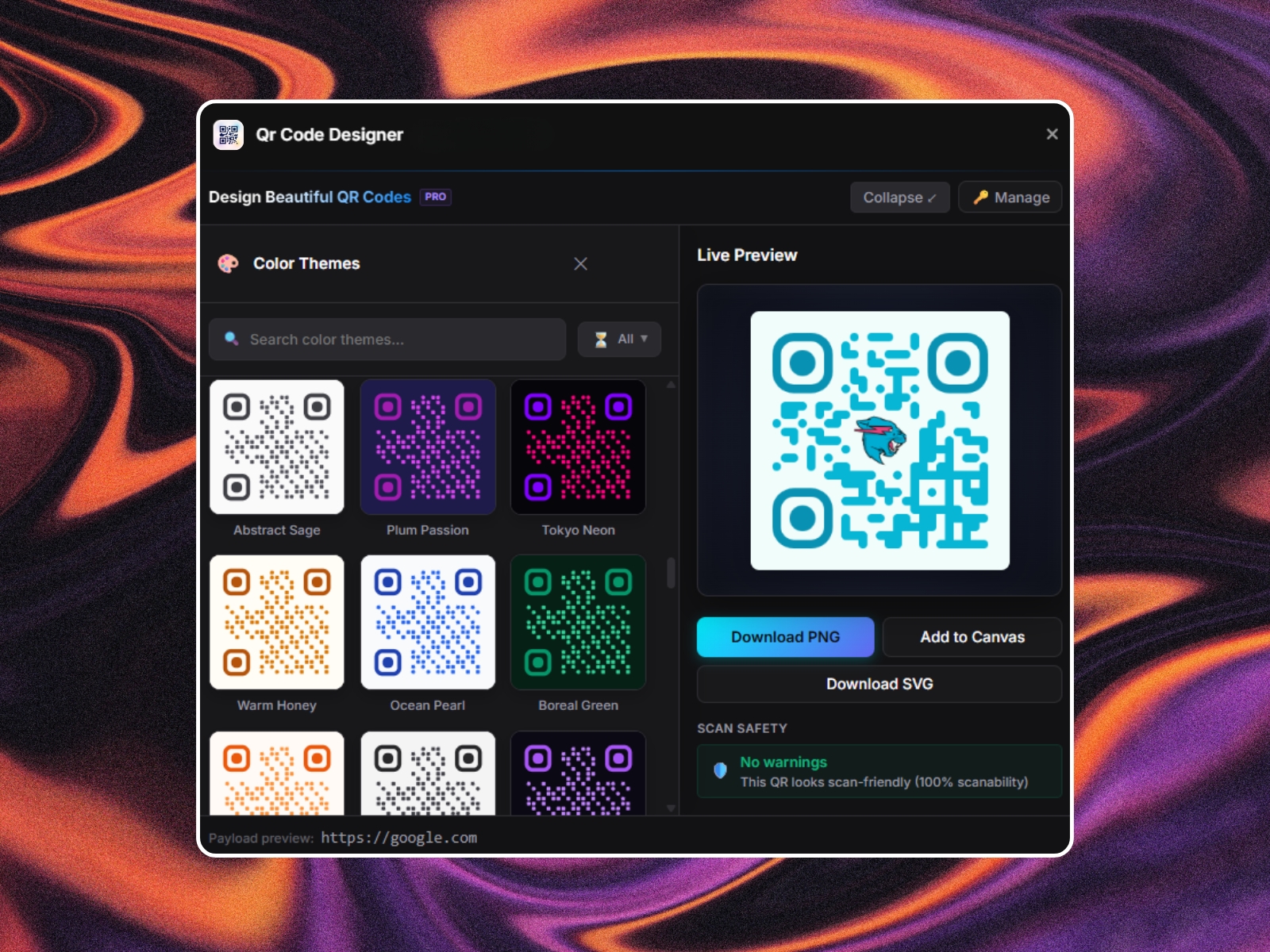 Screenshot 3 for Qr Code Designer, a Framer Marketplace plugin by swiftools.