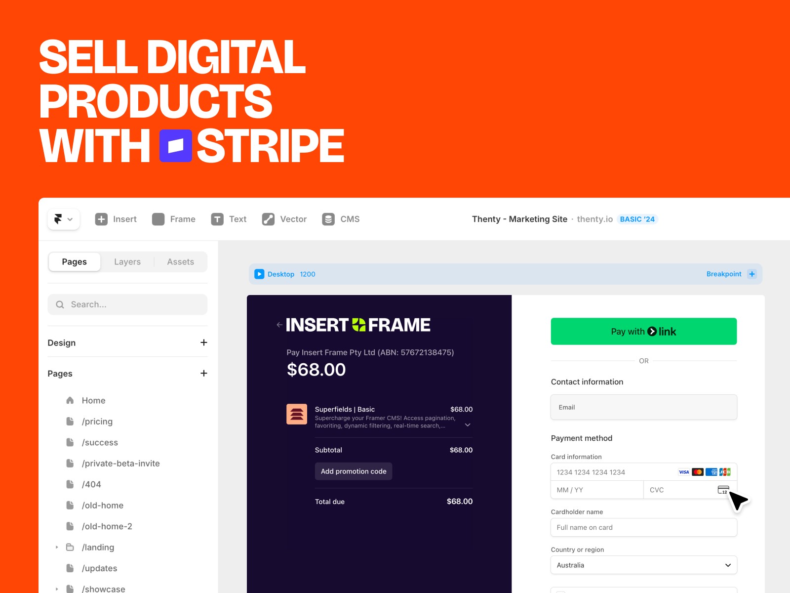 Thumbnail 2 for Thenty, a Framer Marketplace template by Insert Frame.