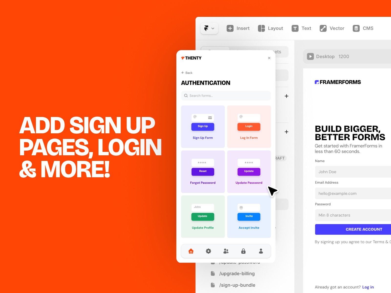 Screenshot 3 for Thenty, a Framer Marketplace plugin by Insert Frame.