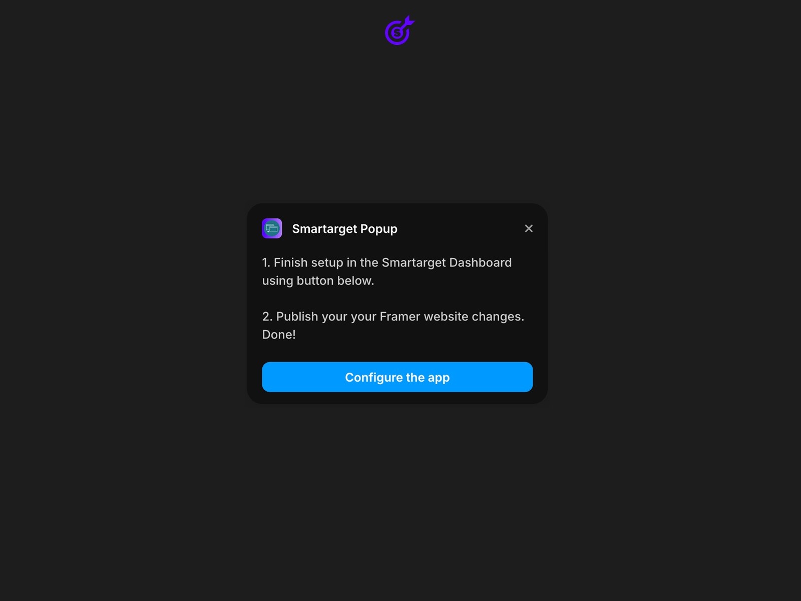 Screenshot 3 for Smartarget Popup, a Framer Marketplace plugin by Smartarget.