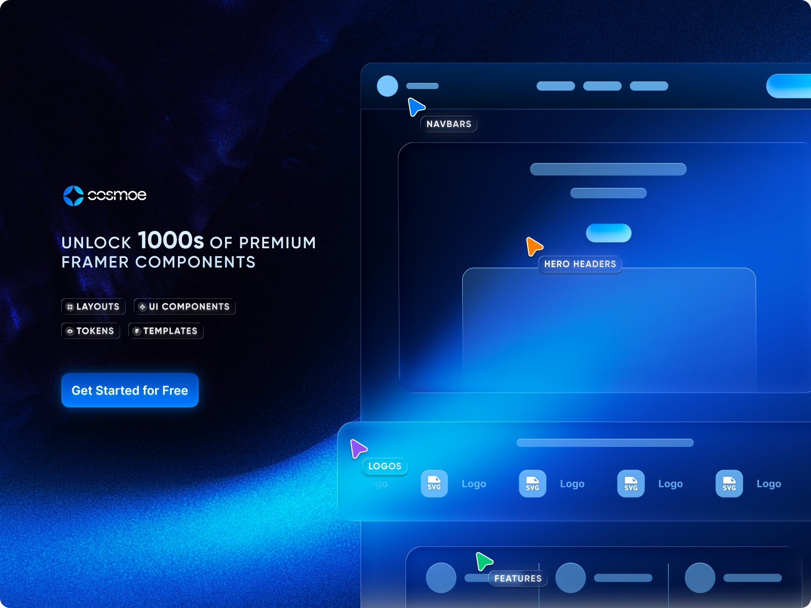 Thumbnail 1 for Cosmoe, a Framer Marketplace template by Cosmoe.