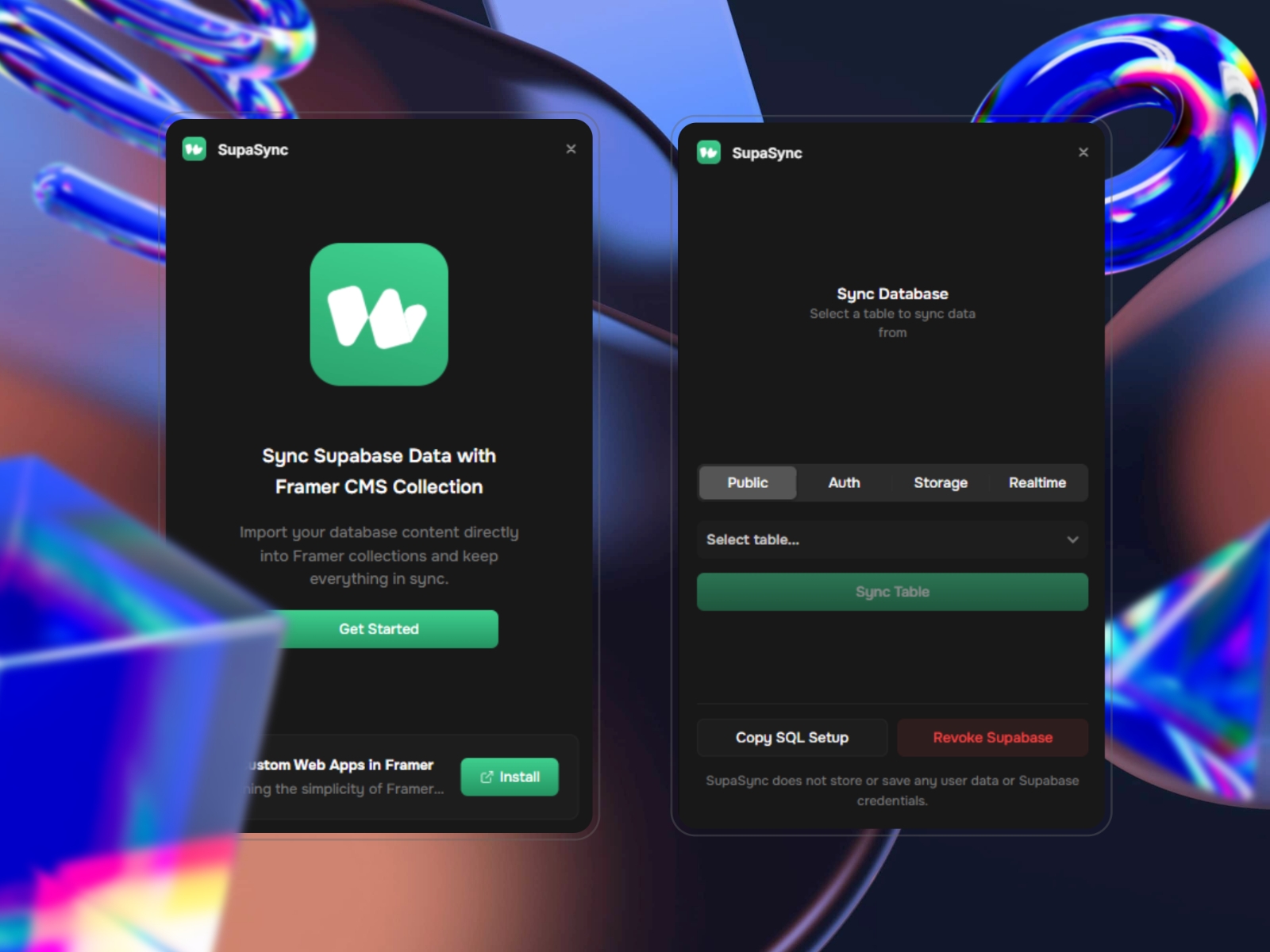 Screenshot 1 for SupaSync, a Framer Marketplace plugin by Kayode.