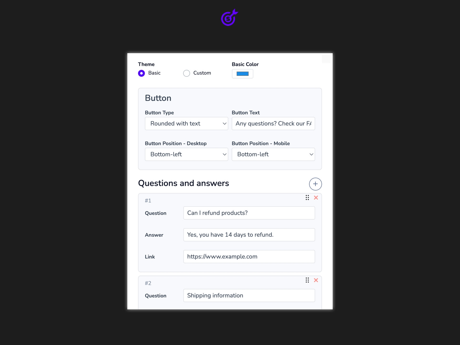 Screenshot 2 for Smartarget FAQ, a Framer Marketplace plugin by Smartarget.