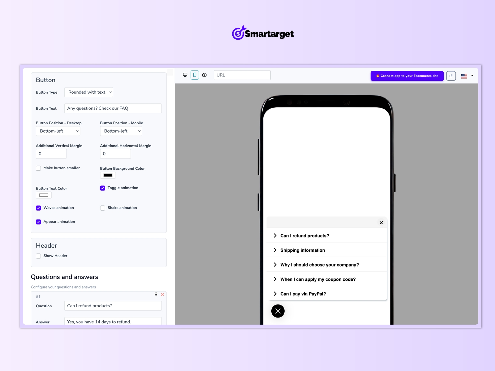 Screenshot 4 for Smartarget FAQ, a Framer Marketplace plugin by Smartarget.