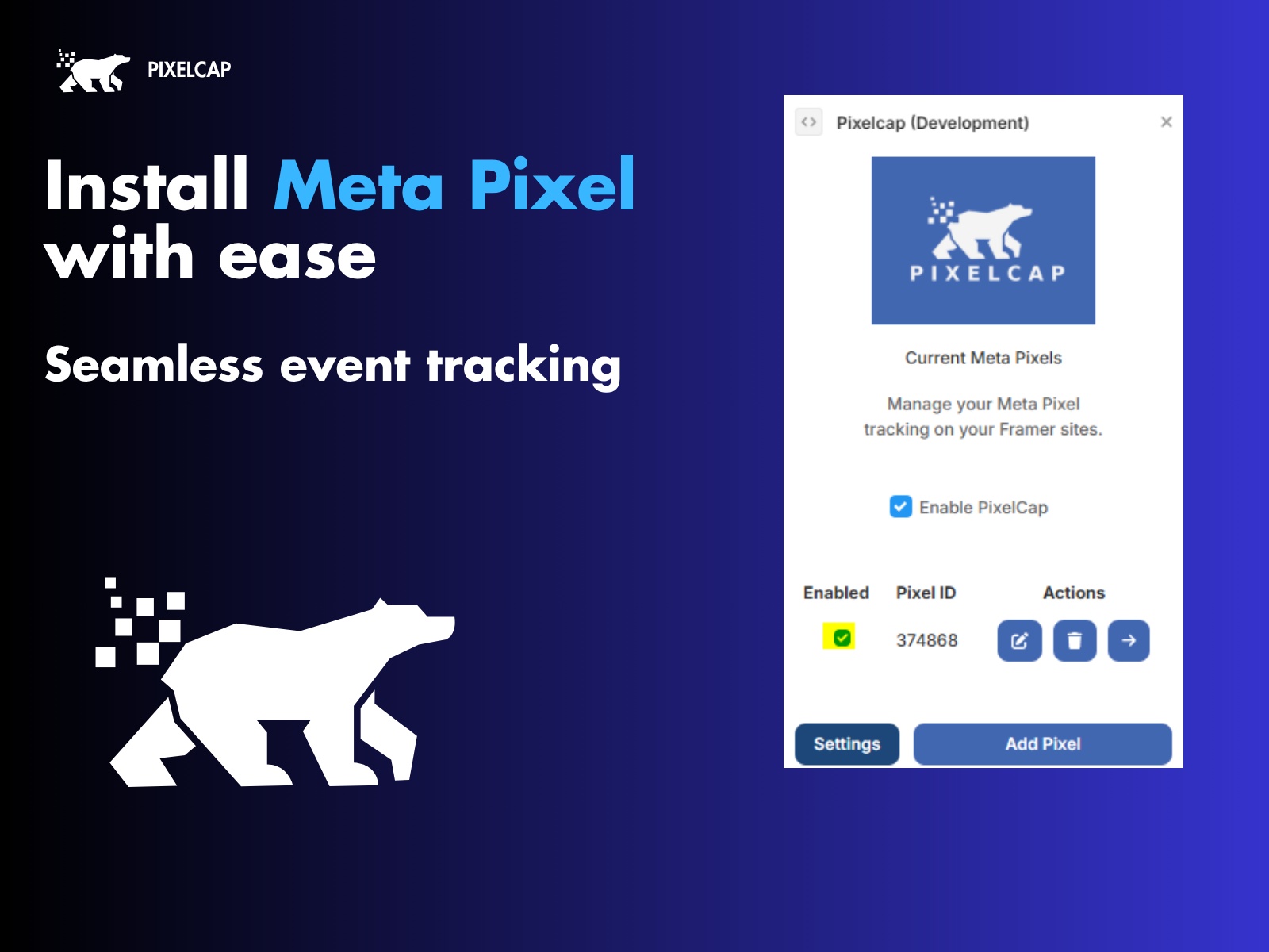 Thumbnail 1 for Pixelcap, a Framer Marketplace plugin by Nixir.
