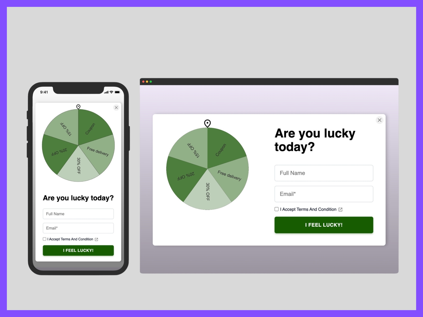 Thumbnail 2 for Smartarget Lucky Wheel, a Framer Marketplace plugin.