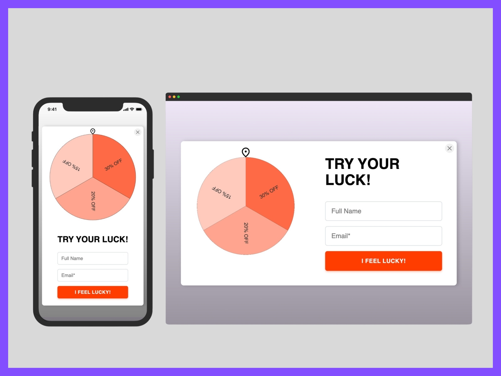 Screenshot 3 for Smartarget Lucky Wheel, a Framer Marketplace plugin by Smartarget.