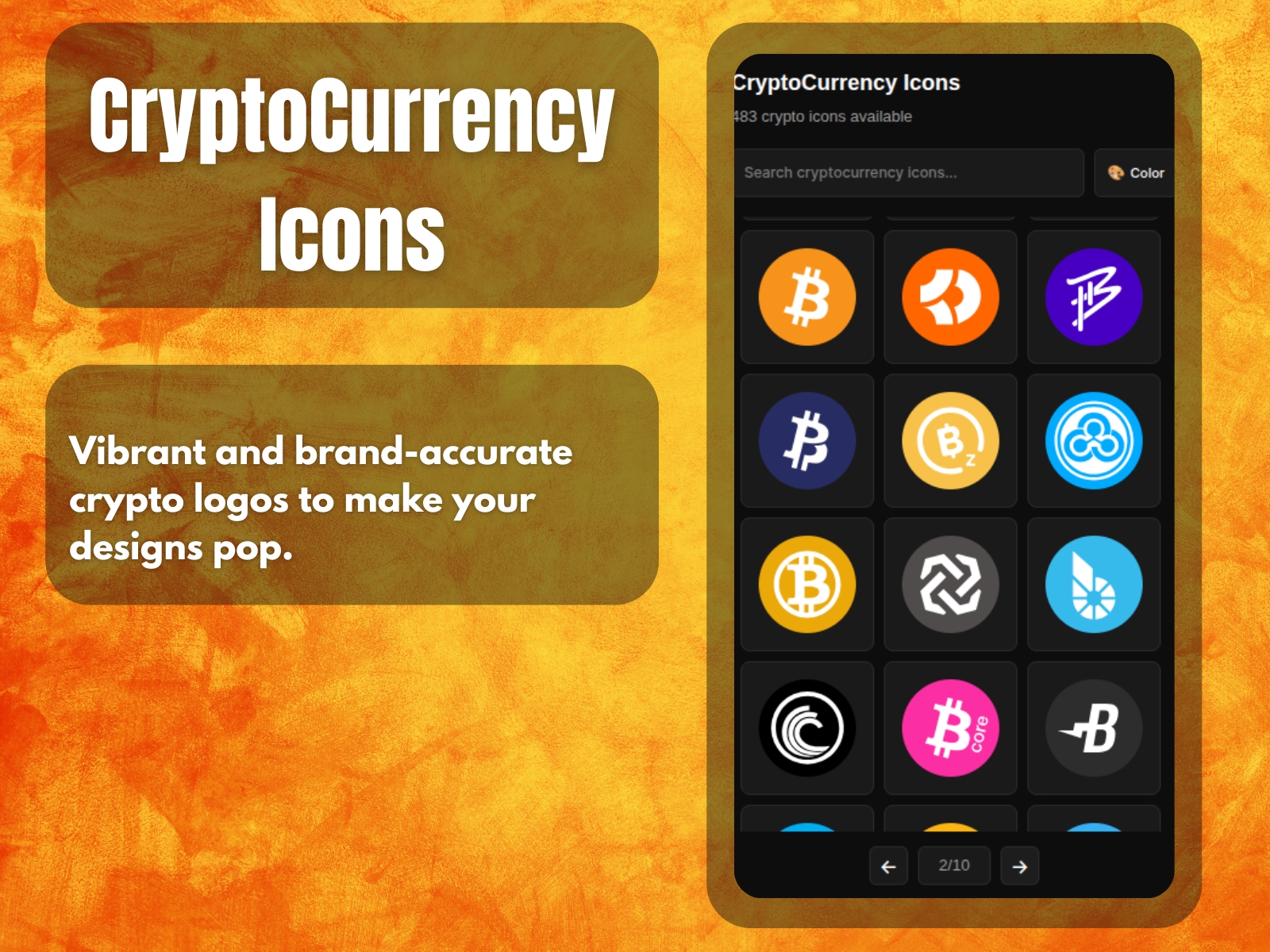 Thumbnail 2 for CryptoCurrency Icons, a Framer Marketplace plugin by Sadik Sajid.