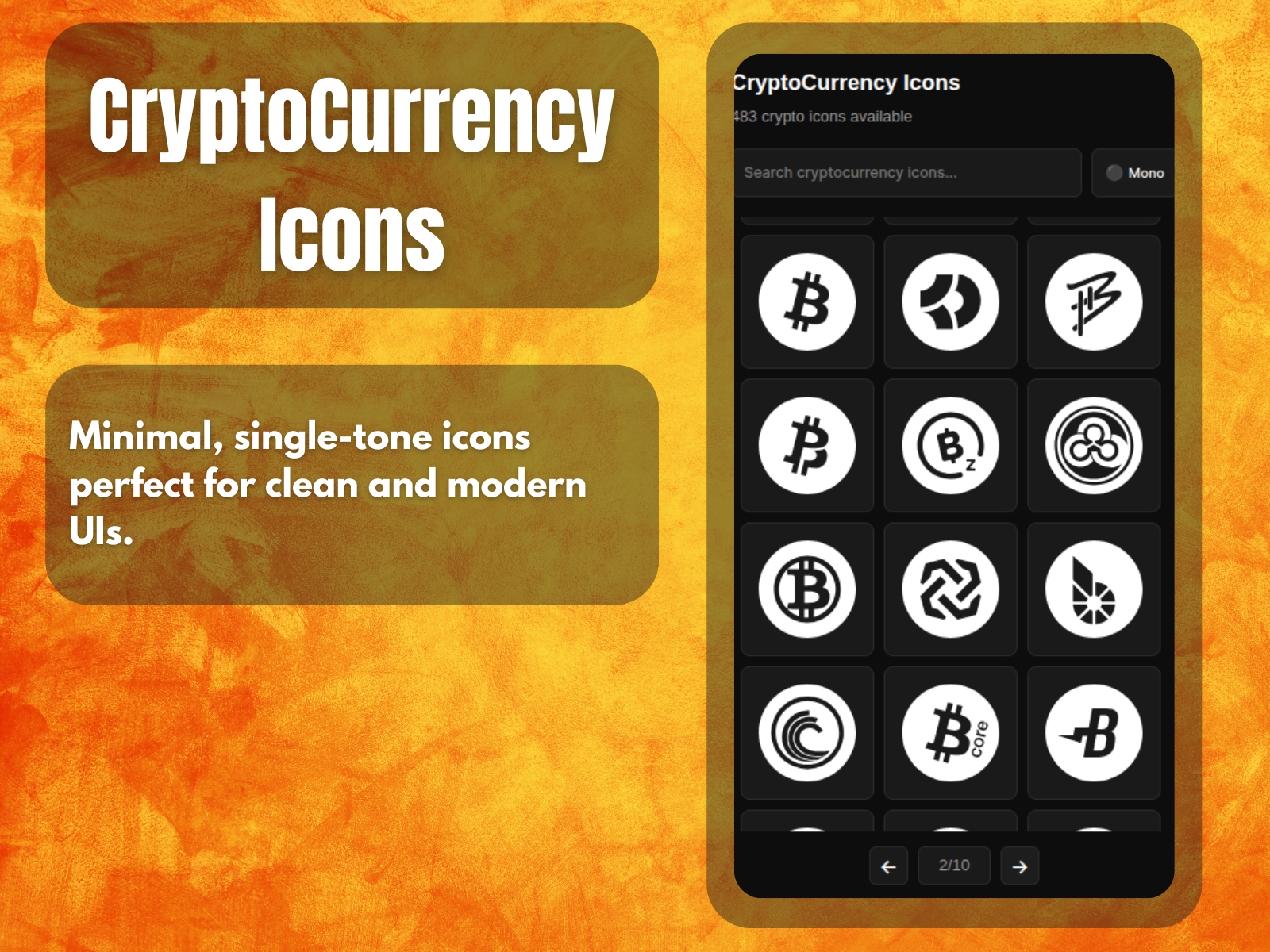 Thumbnail 1 for CryptoCurrency Icons, a Framer Marketplace plugin by Sadik Sajid.