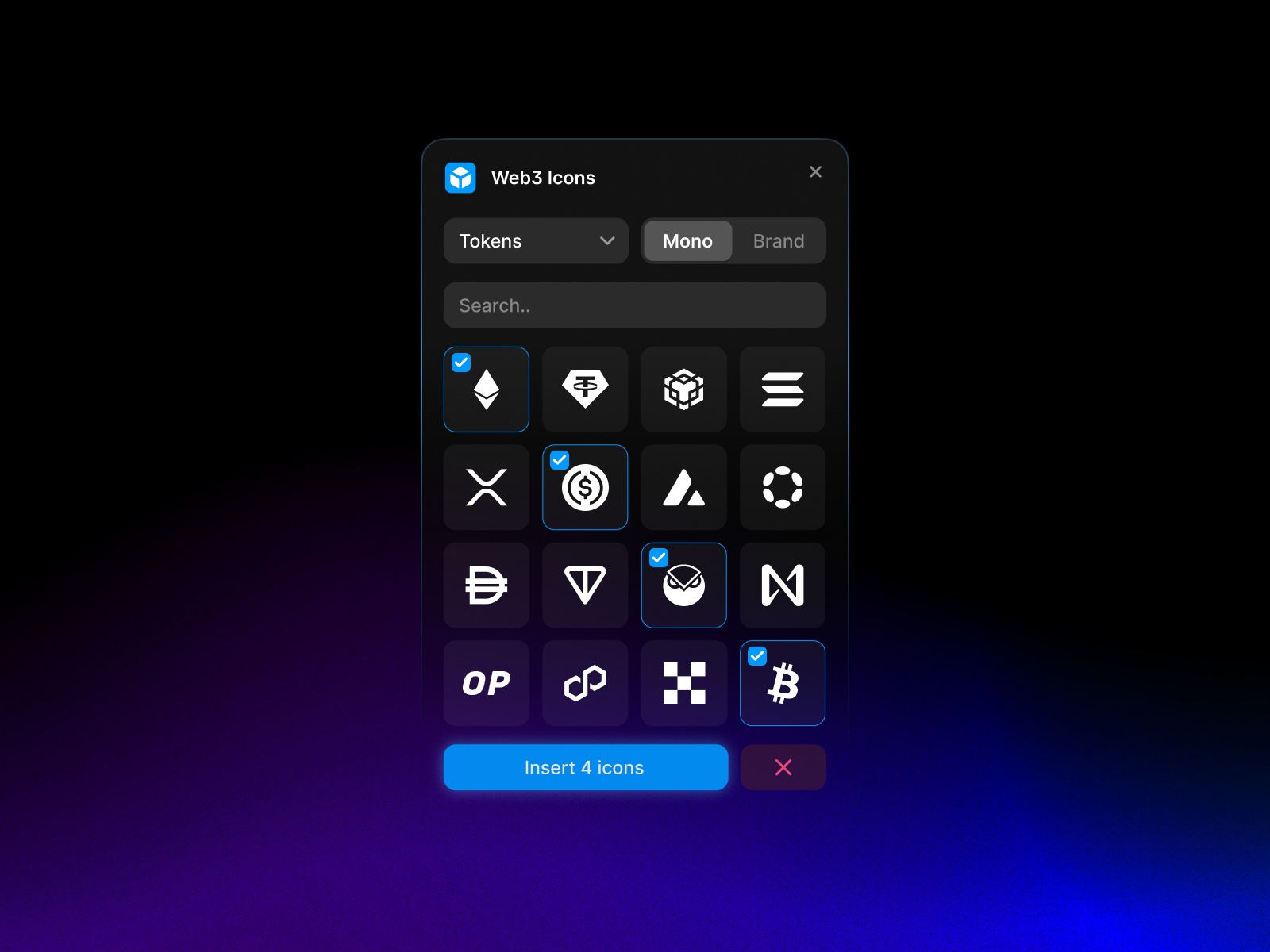 Thumbnail 2 for Web3 Icons, a Framer Marketplace template by Arsyad CC.