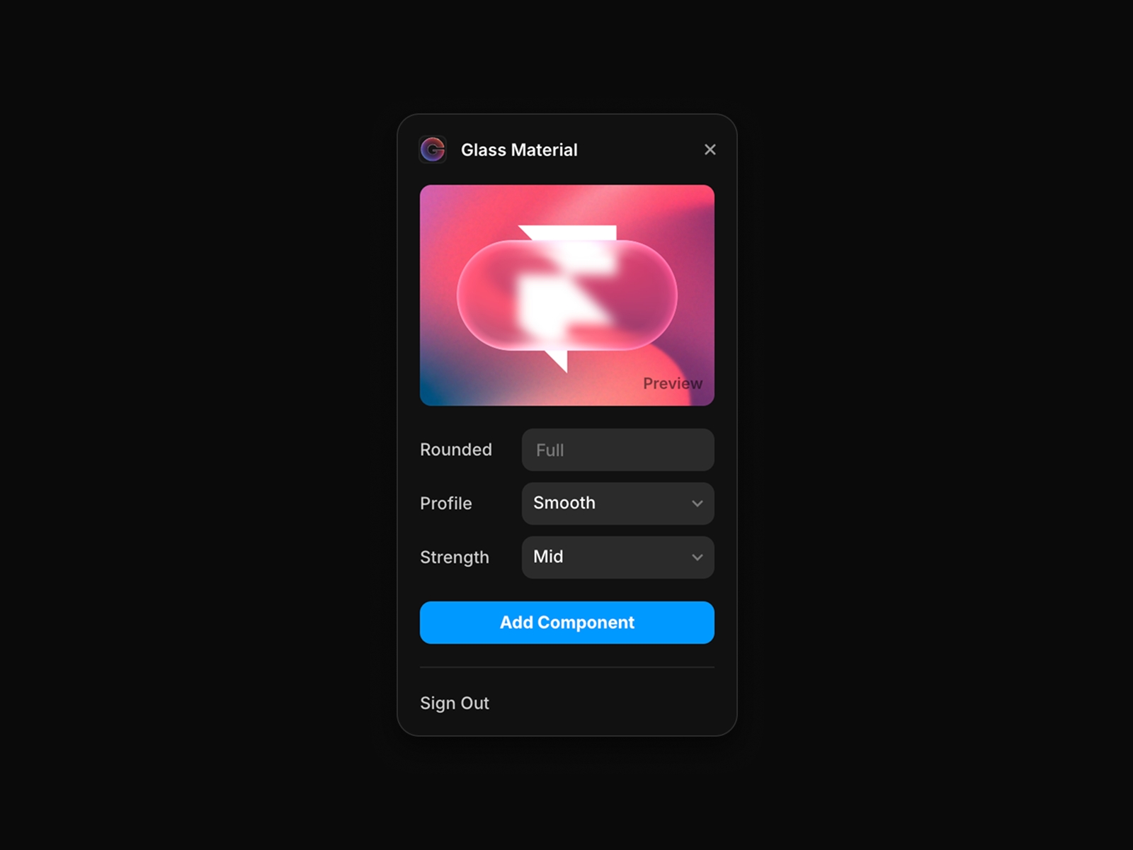 Thumbnail 2 for Glass Material, a Framer Marketplace template by Aframe Studio.