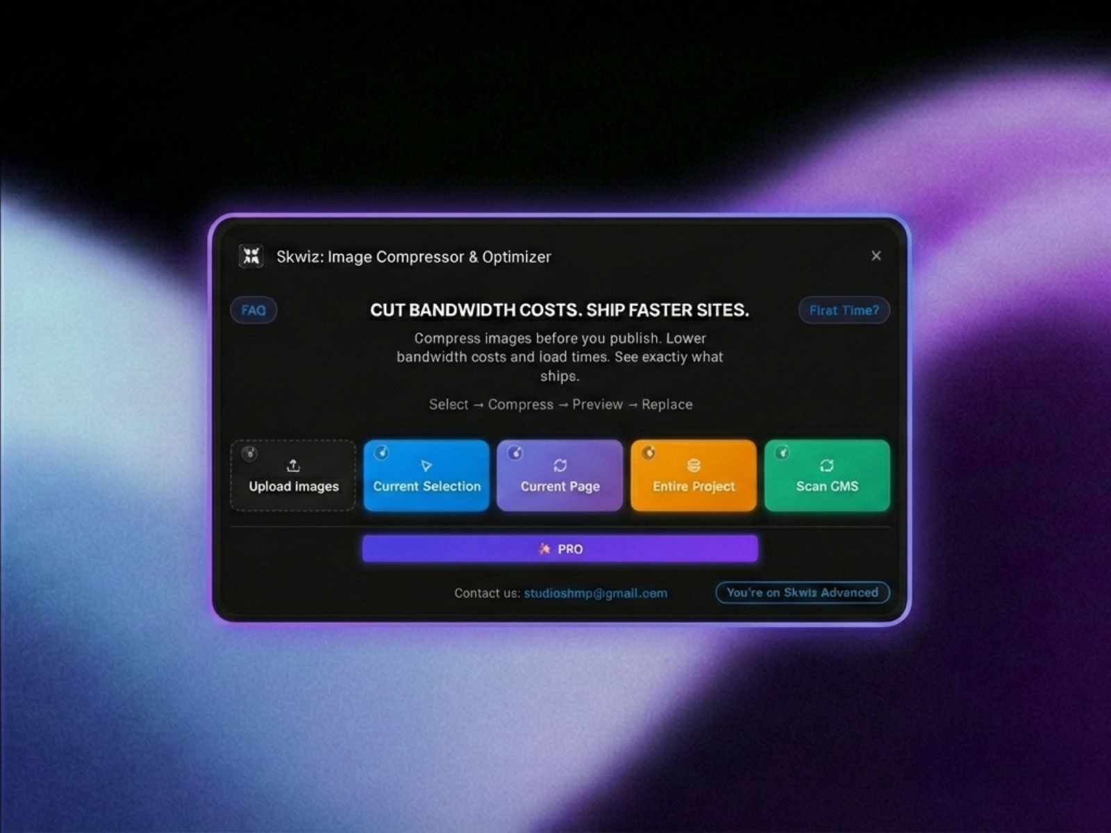 Thumbnail 1 for Skwiz: Image Compressor & Optimizer, a Framer Marketplace template by Johnathan B..