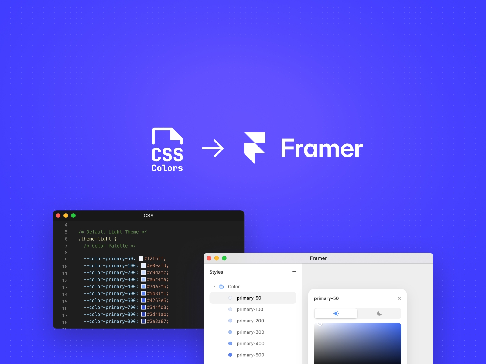 Thumbnail 1 for CSS Color Importer, a Framer Marketplace template by Matt Theuma.