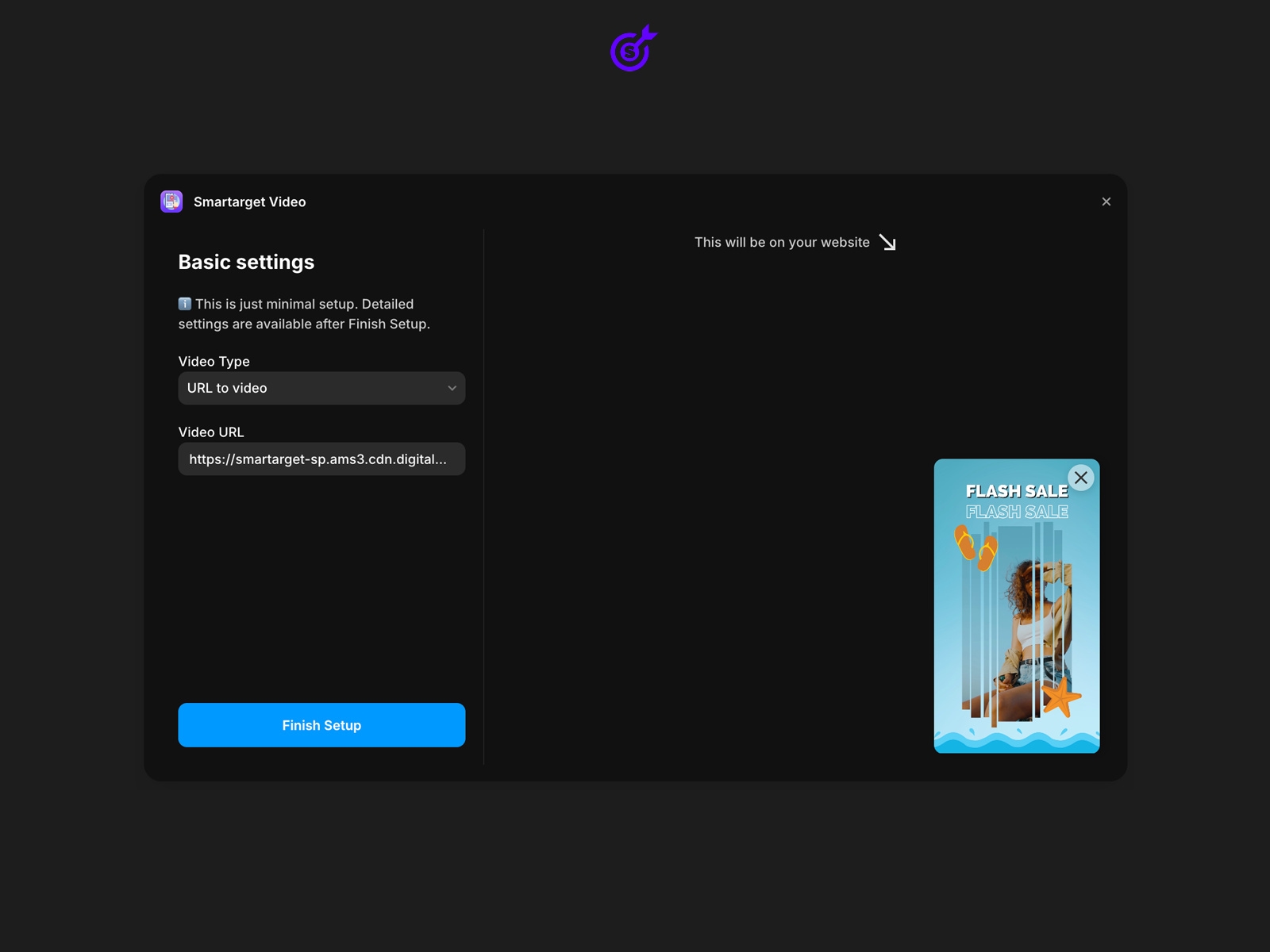 Screenshot 2 for Smartarget Video Widget, a Framer Marketplace plugin by Smartarget.
