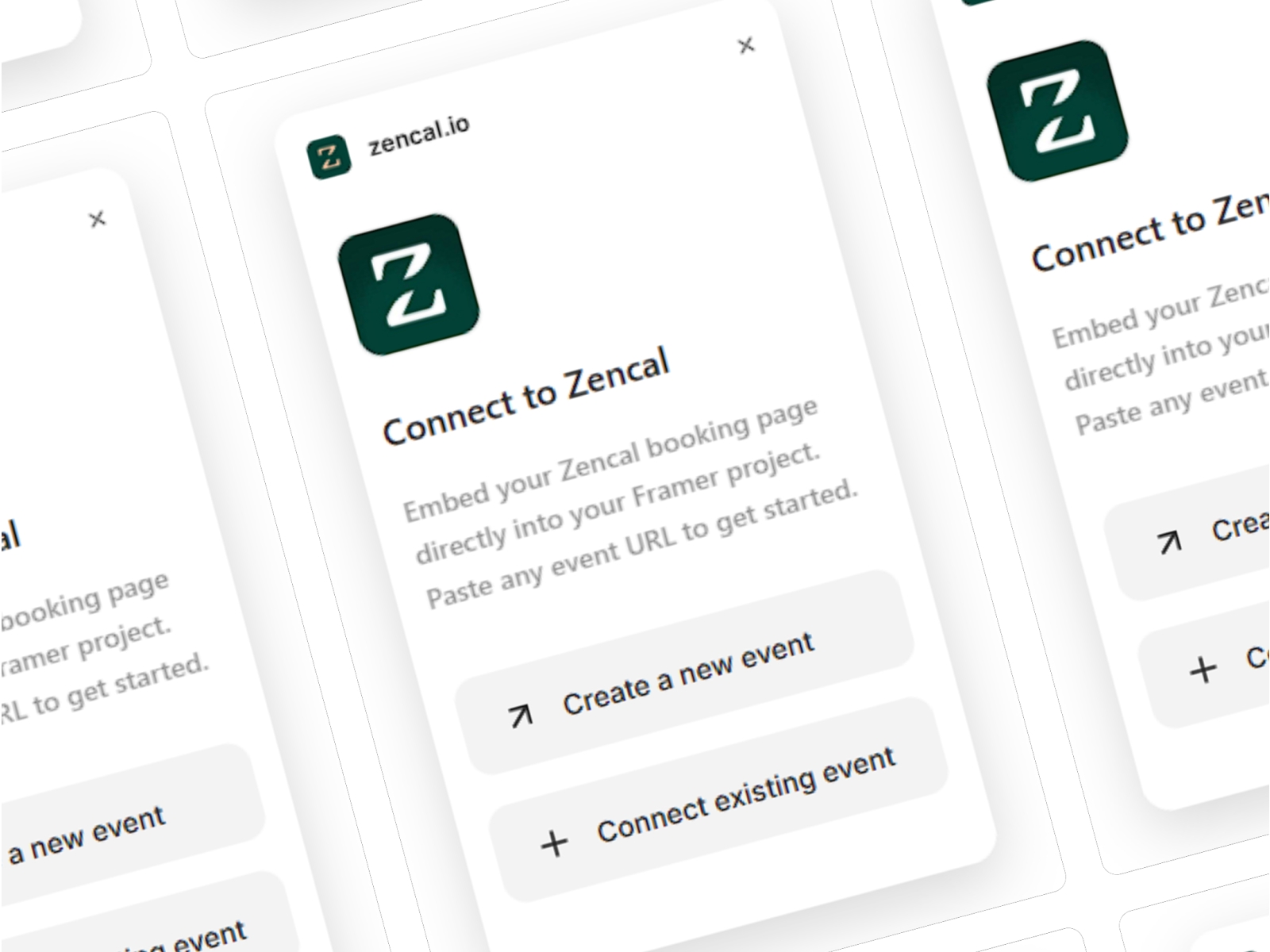 Screenshot 2 for zencal.io, a Framer Marketplace plugin by Ahmad.