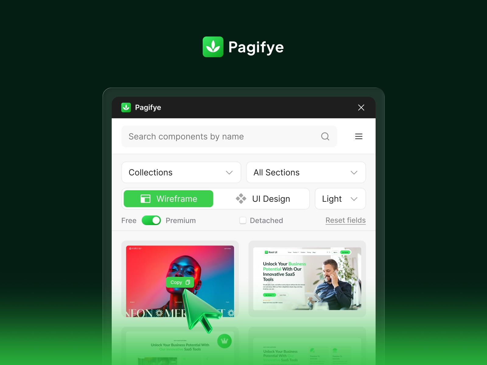 Thumbnail 1 for Pagifye, a Framer Marketplace template by Pagifye.