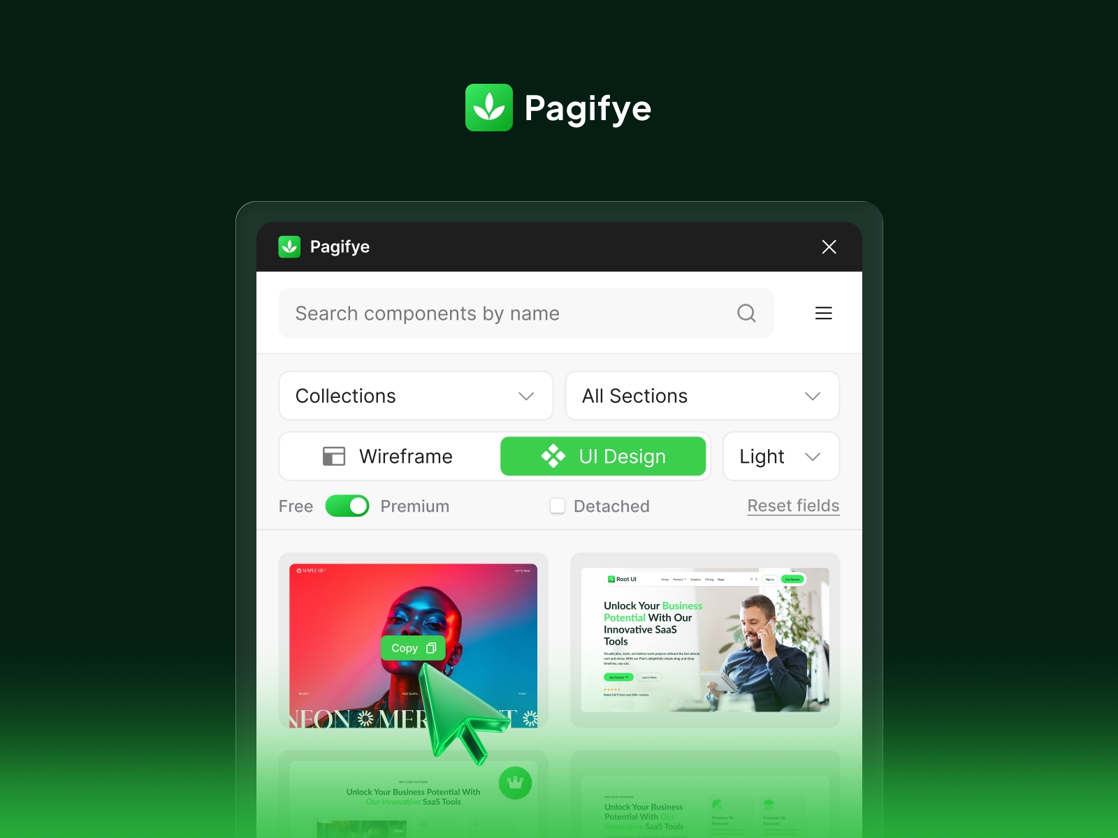 Screenshot 1 for Pagifye, a Framer Marketplace plugin by Pagifye.