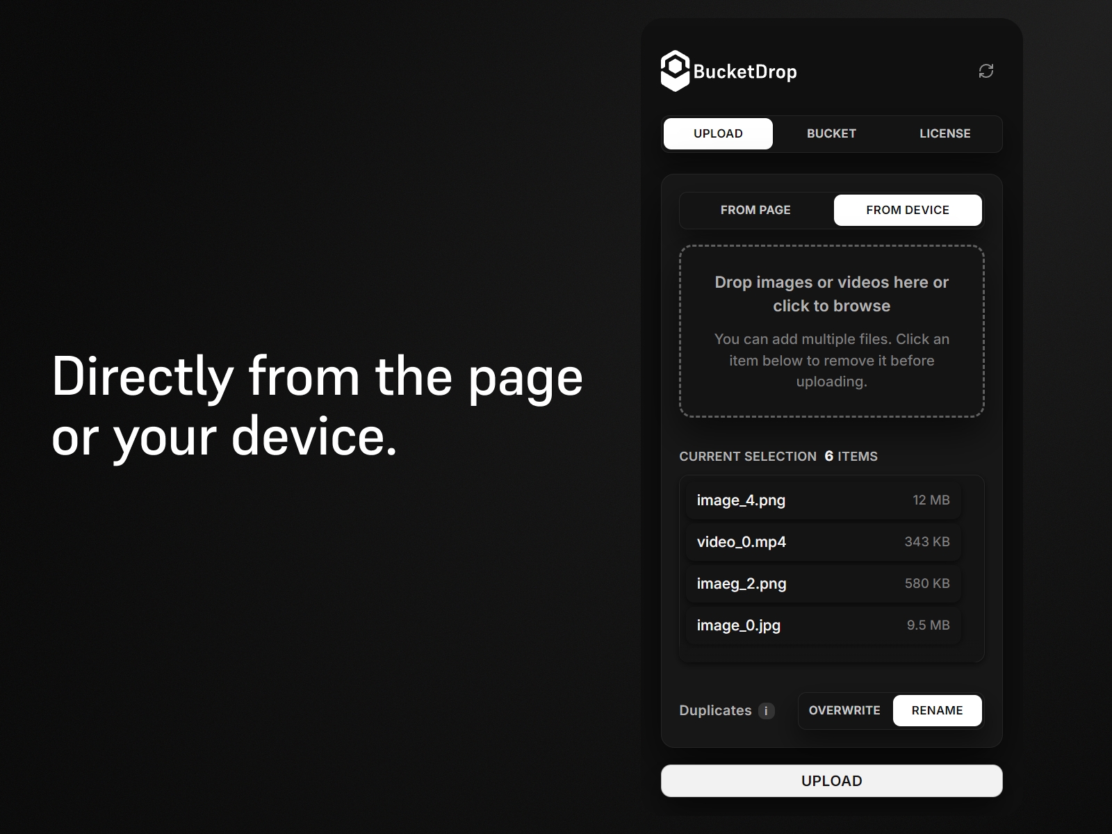 Screenshot 3 for BucketDrop, a Framer Marketplace plugin by FRMHX.