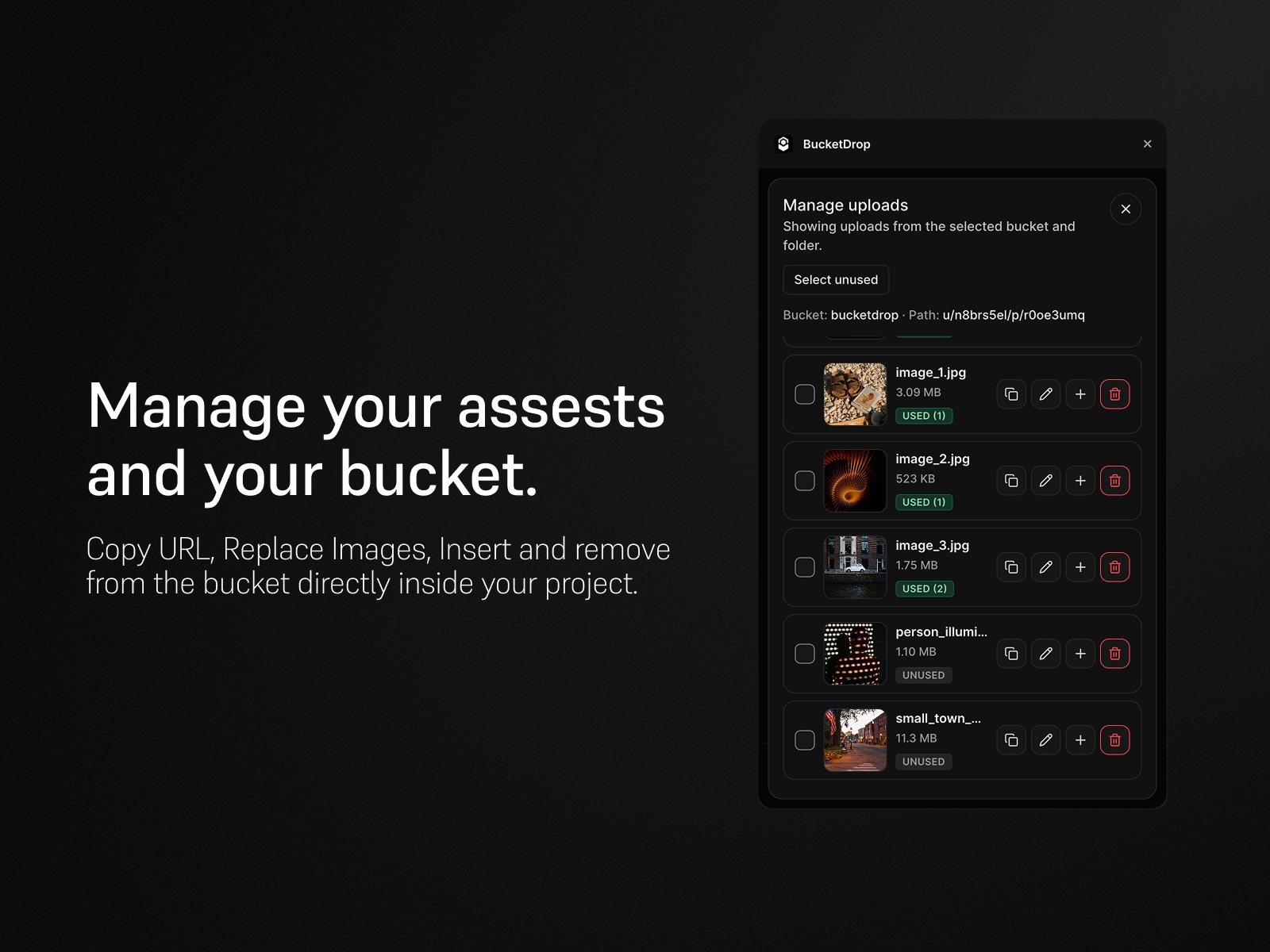 Screenshot 3 for BucketDrop, a Framer Marketplace plugin by FRMHX.