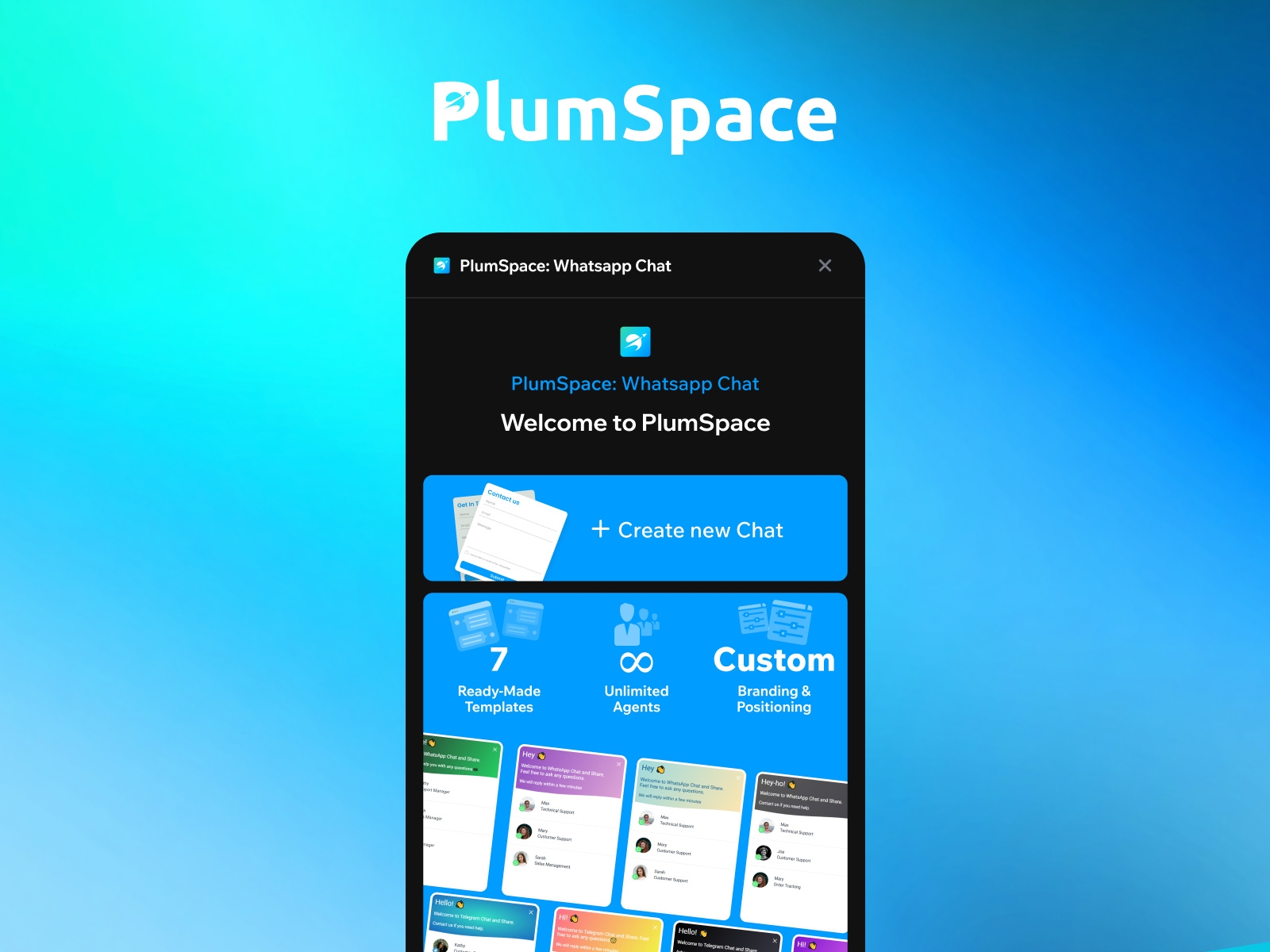 Thumbnail 1 for PlumSpace: WhatsApp Chat, a Framer Marketplace template by PlumSpace.