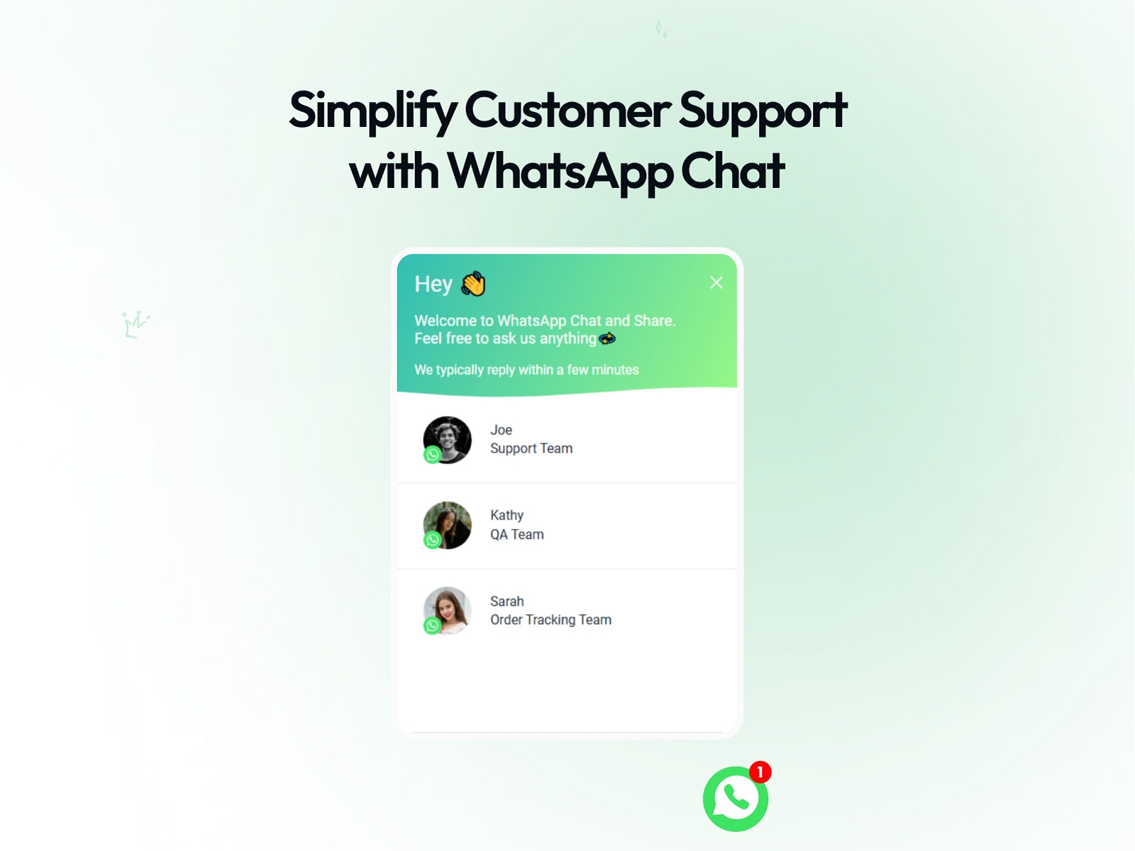 Screenshot 1 for PlumSpace: WhatsApp Chat, a Framer Marketplace plugin by PlumSpace.