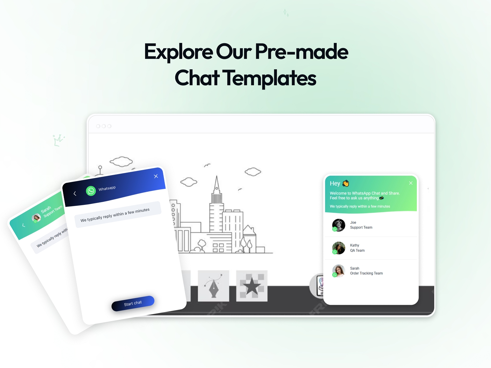 Screenshot 3 for PlumSpace: WhatsApp Chat, a Framer Marketplace plugin by PlumSpace.