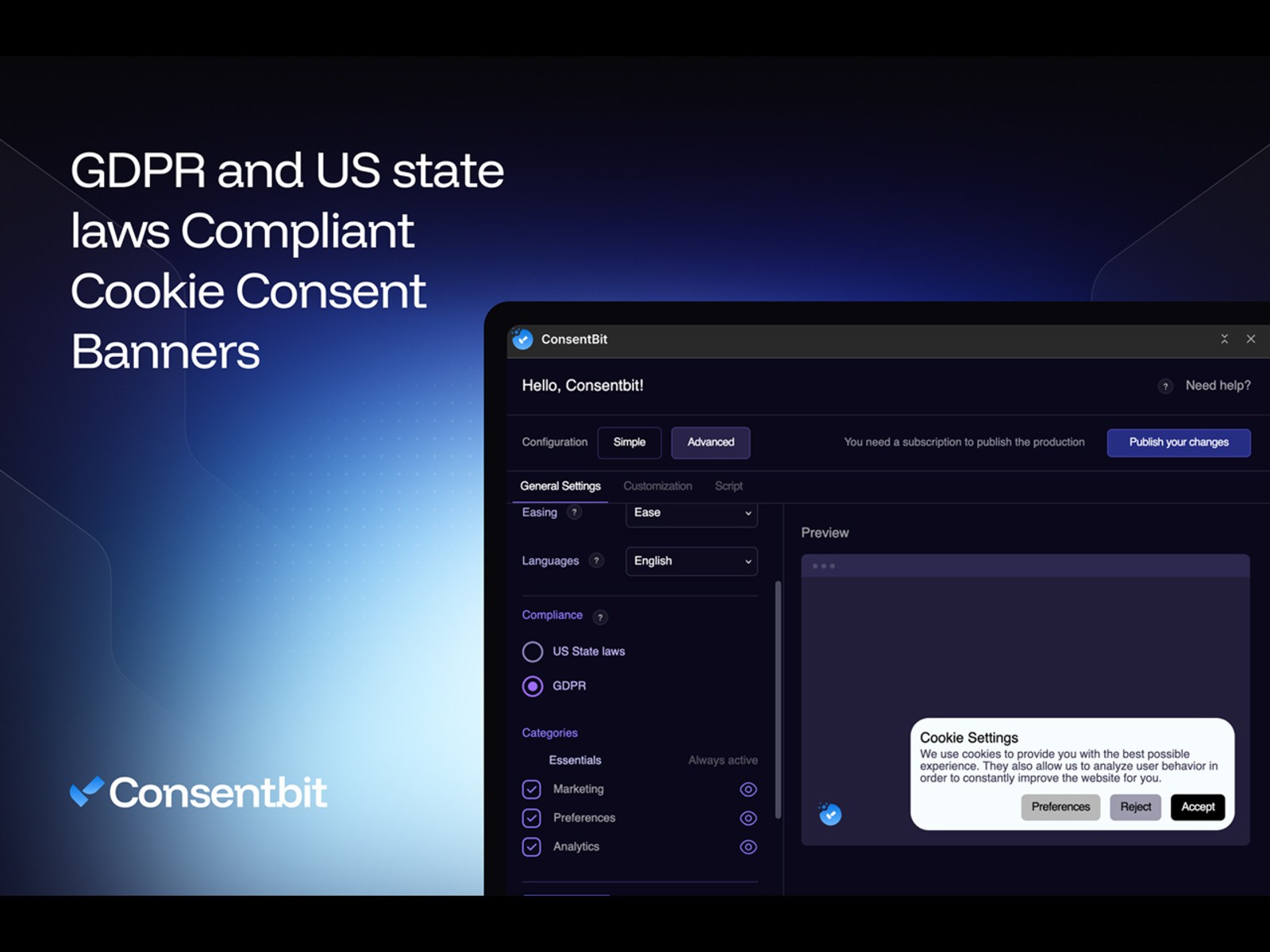 Thumbnail 2 for ConsentBit, a Framer Marketplace template by SNM Dev.