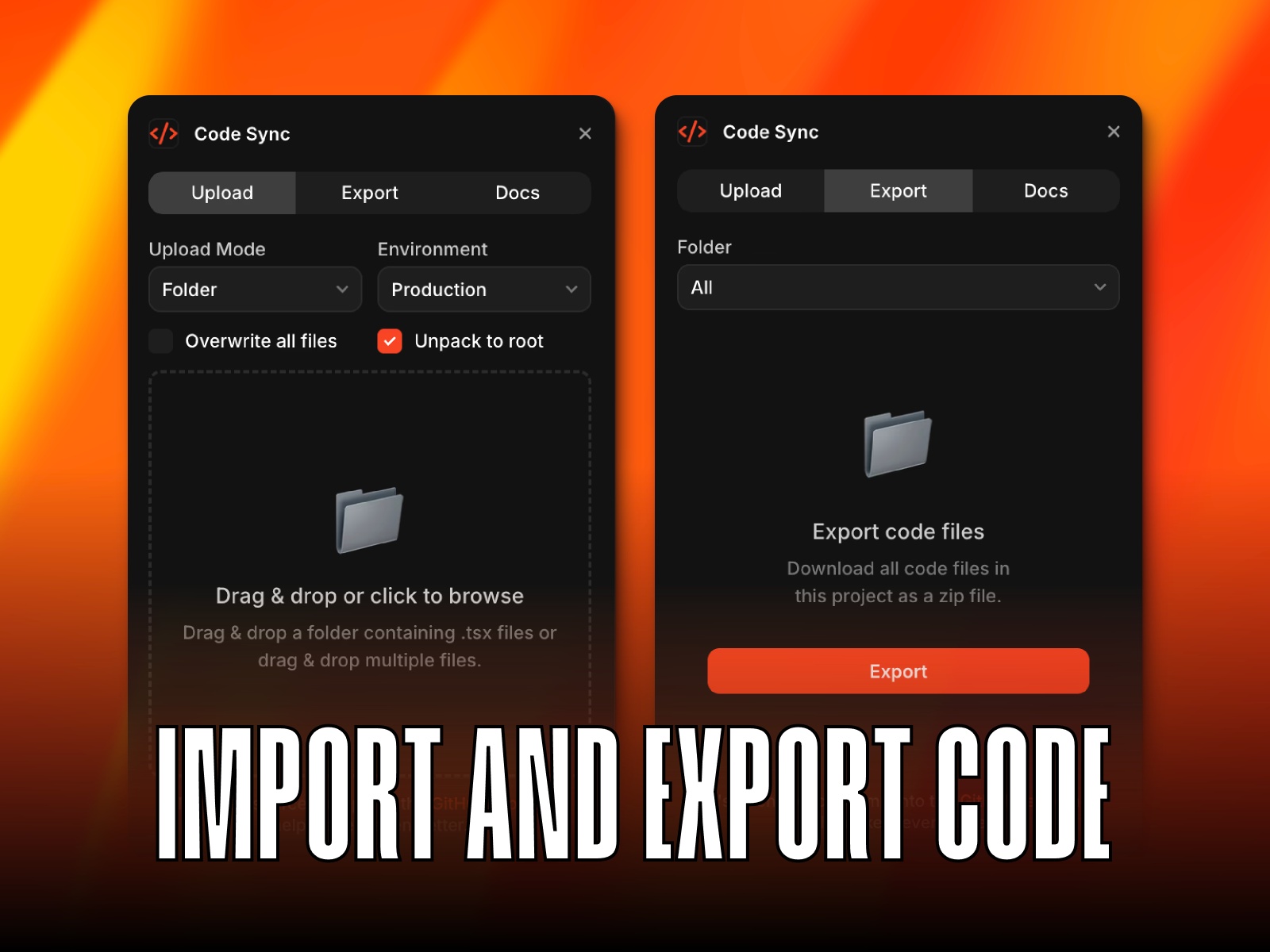 Thumbnail 2 for Code Sync, a Framer Marketplace plugin by David McBacon.