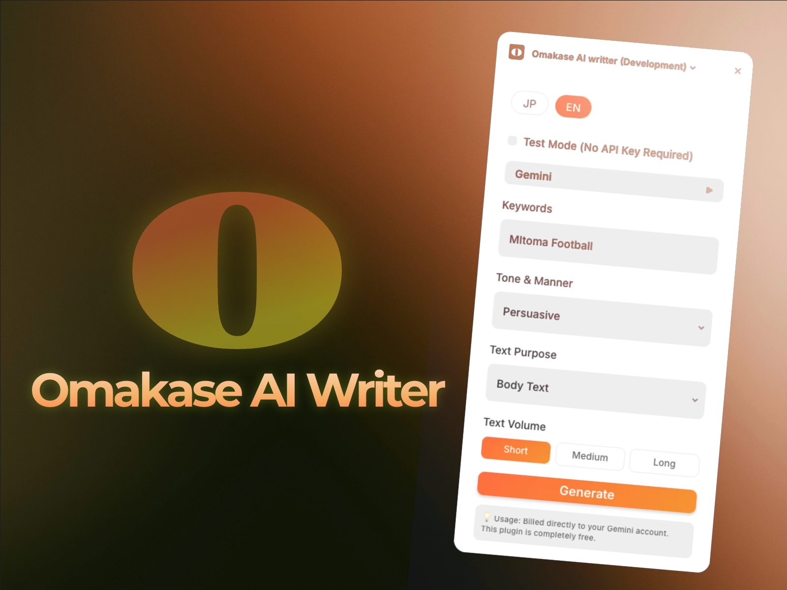 Thumbnail 1 for Omakase AI Writter, a Framer Marketplace template by Framerasset.