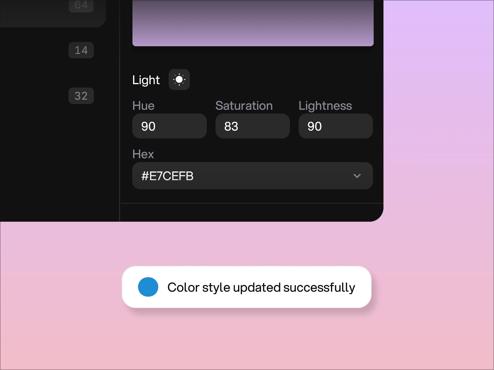 Screenshot 3 for Style Manager, a Framer Marketplace plugin by Framer Lists.