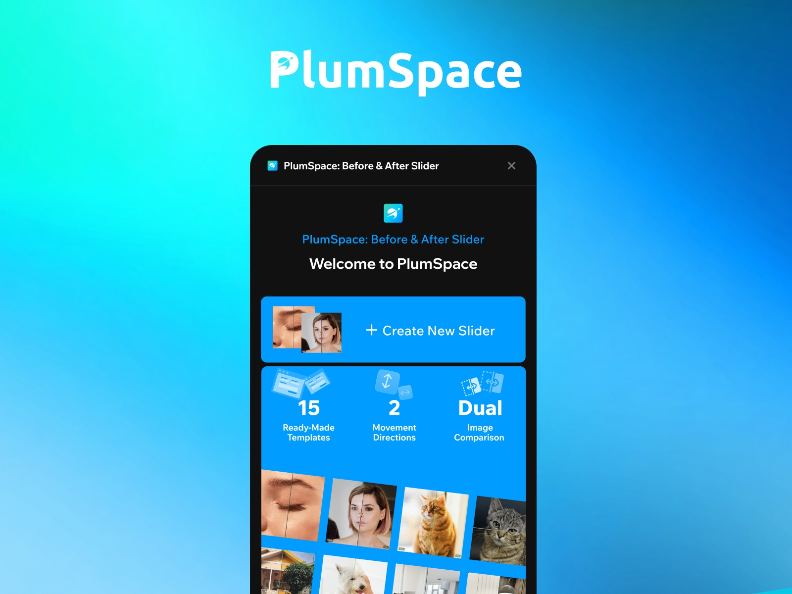 Thumbnail 1 for PlumSpace: Before & After Slider, a Framer Marketplace template by PlumSpace.