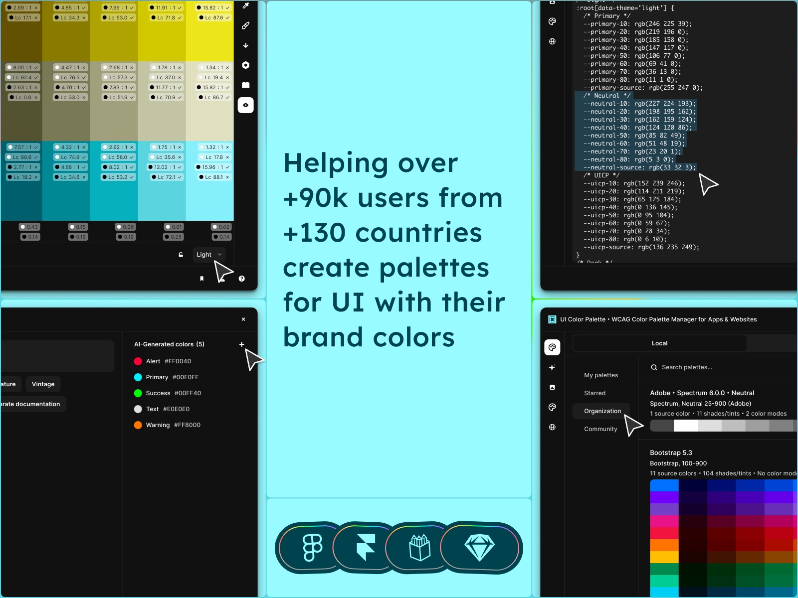 Screenshot 4 for UI Color Palette, a Framer Marketplace plugin by Aurélien Grimaud.