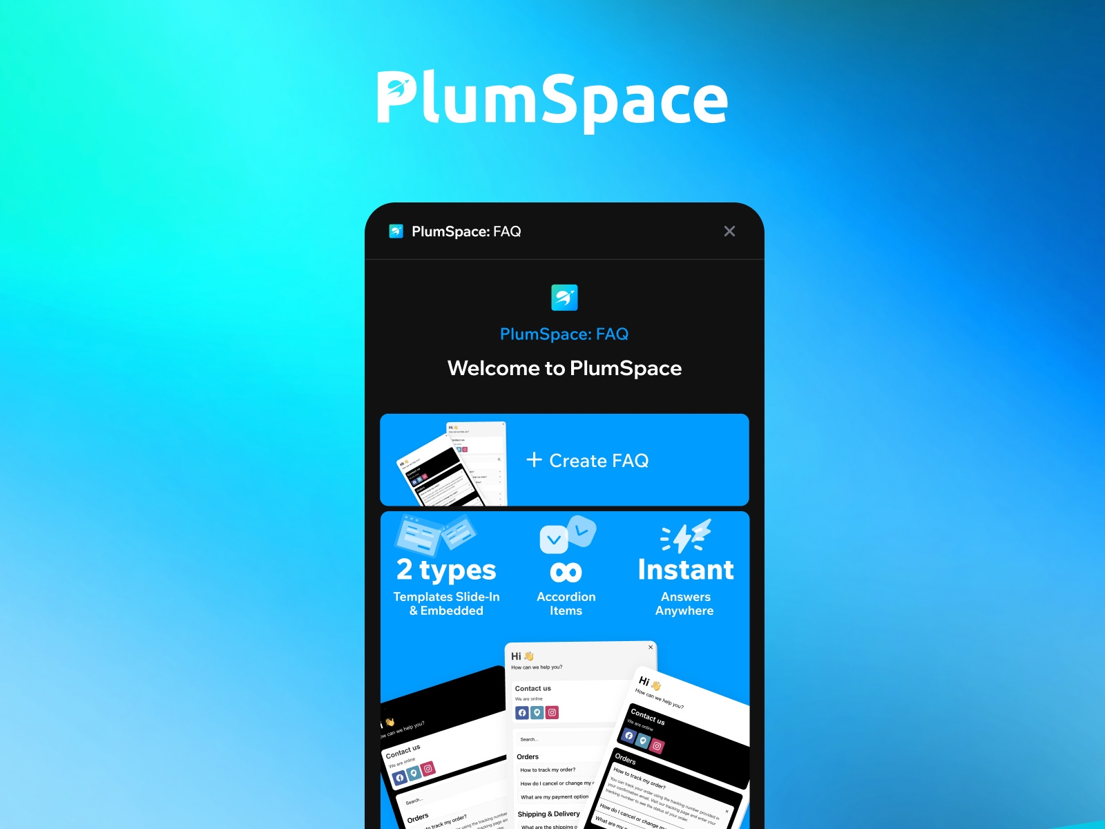 Thumbnail 1 for PlumSpace: FAQ & HelpDesk, a Framer Marketplace plugin by PlumSpace.
