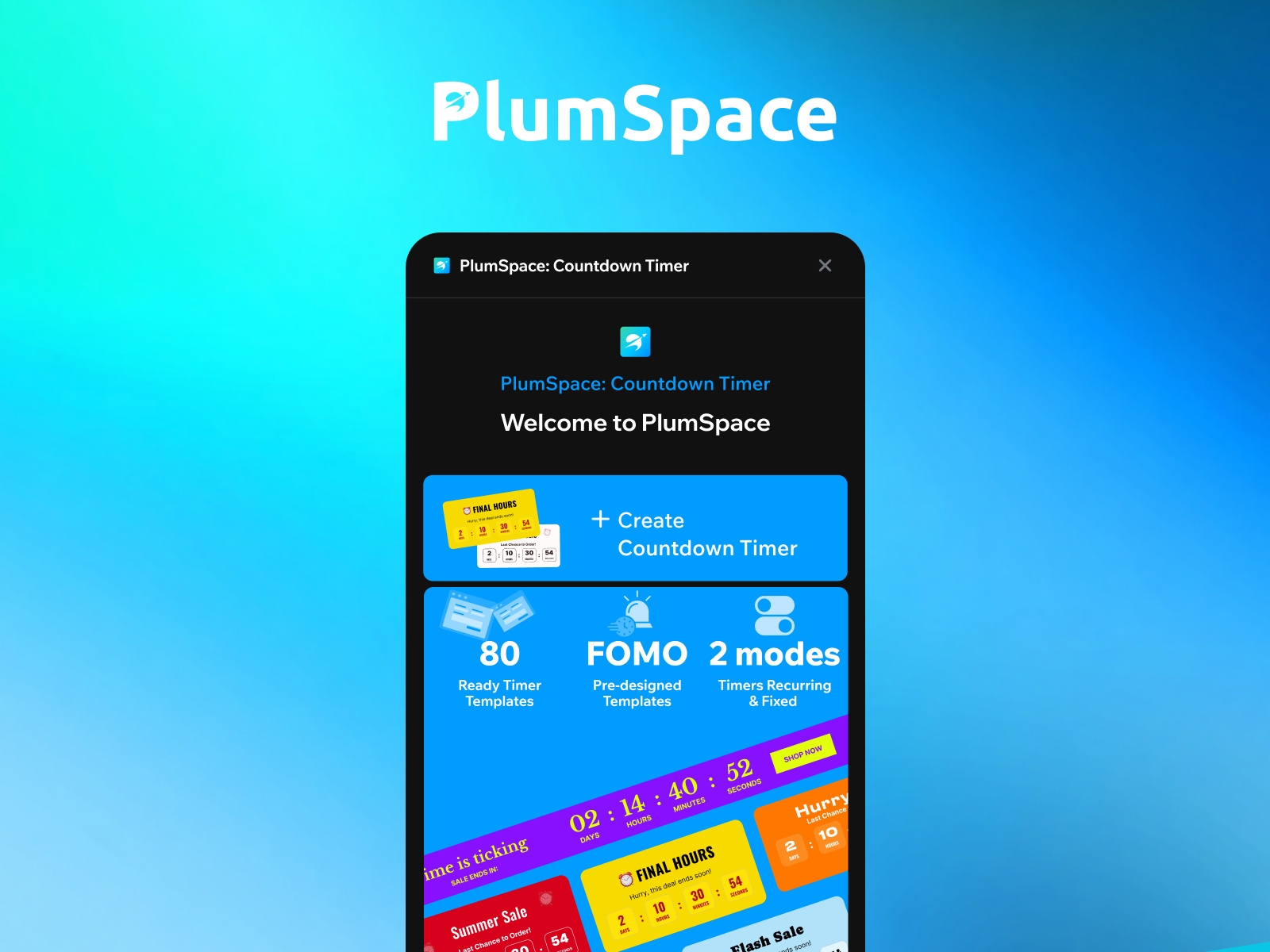 Thumbnail 1 for PlumSpace: Countdown Timer, a Framer Marketplace template by PlumSpace.