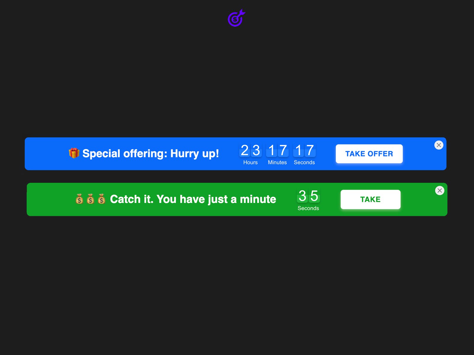 Screenshot 1 for Countdown Bar, a Framer Marketplace plugin by Smartarget.